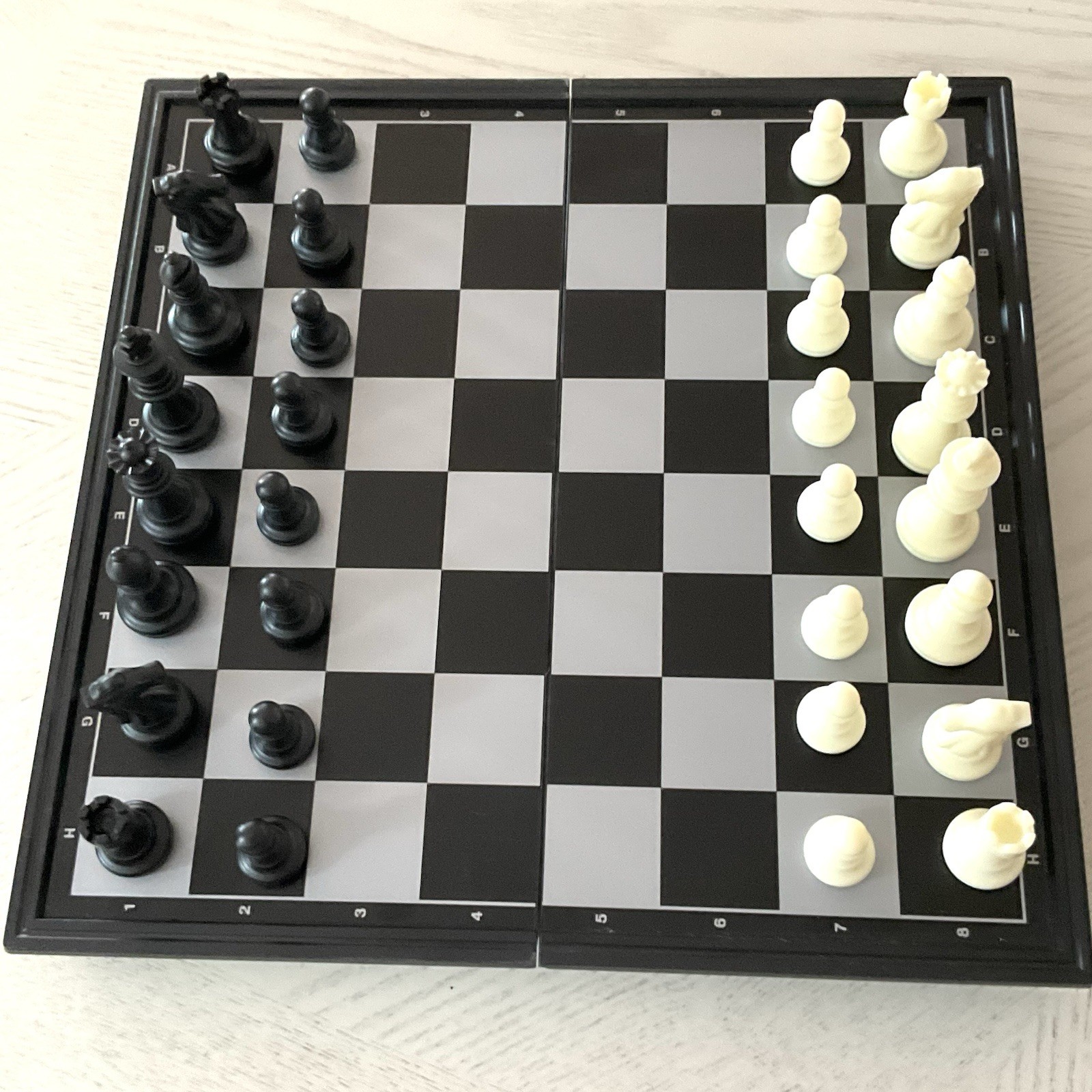 Travel Chess Board Set Magnetic Pieces & Board QuadPro Brain Games to Go
