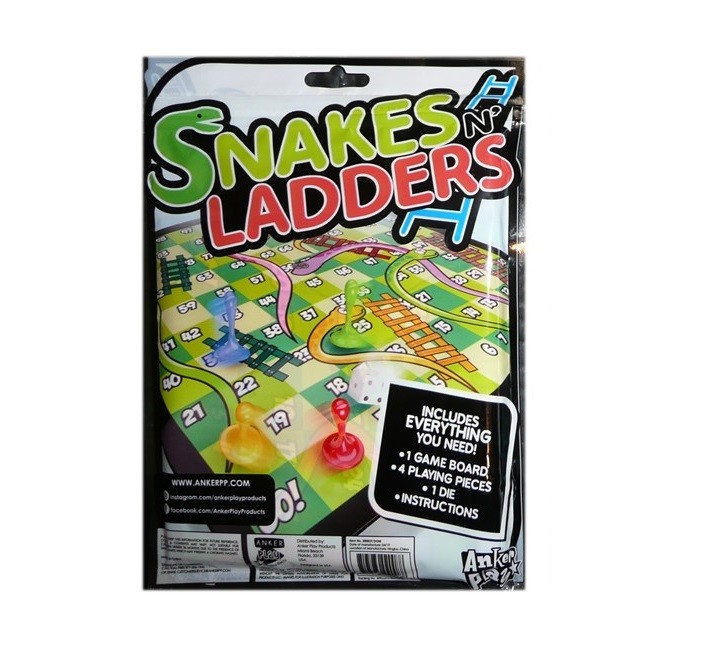 Mini Classic Board Games Checkers Chess Snakes & Ladders Family Fun Travel 3-Pk