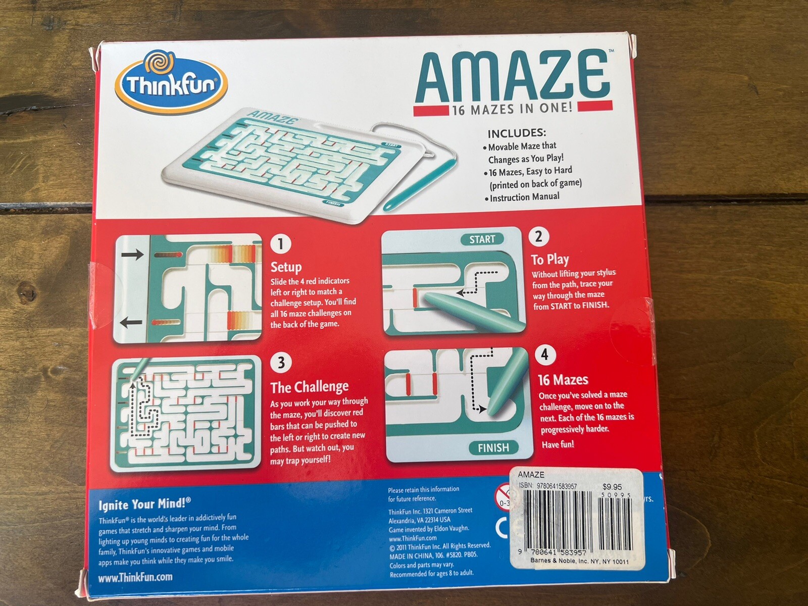 Thinkfun Amaze 16 Mazes In One All Ages Travel Game 8+ Excellent condition