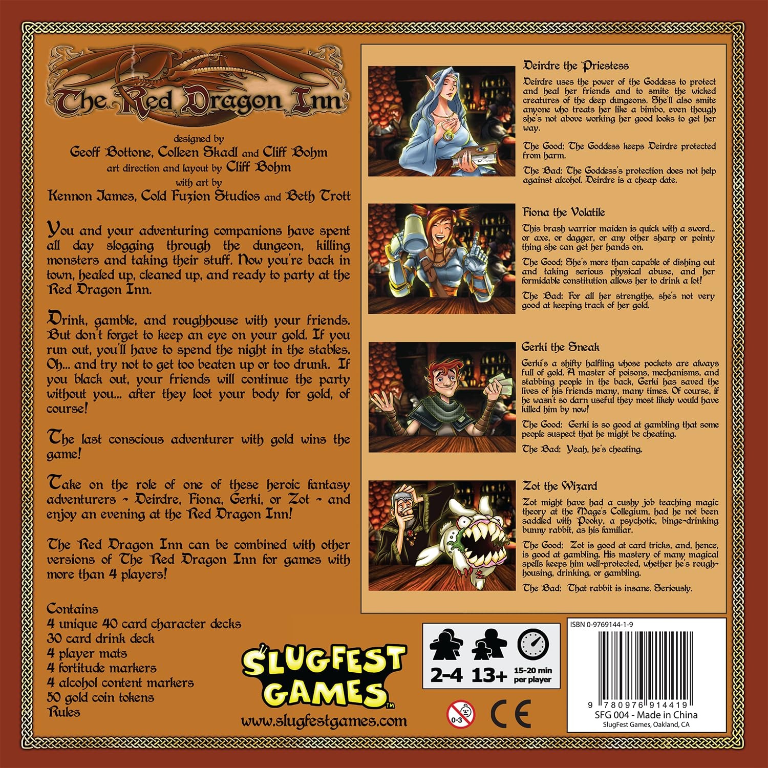 Red Dragon Inn Board Game Multi Colored 2-4 Players Playtime 30-60 Minutes