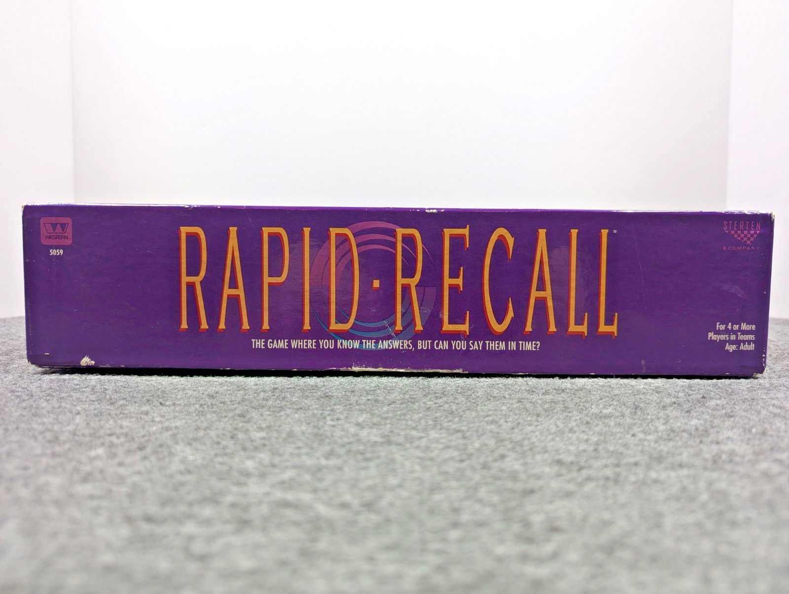 Vintage Rapid Recall Board Game (1993) Fast Fun Memory 100% Complete