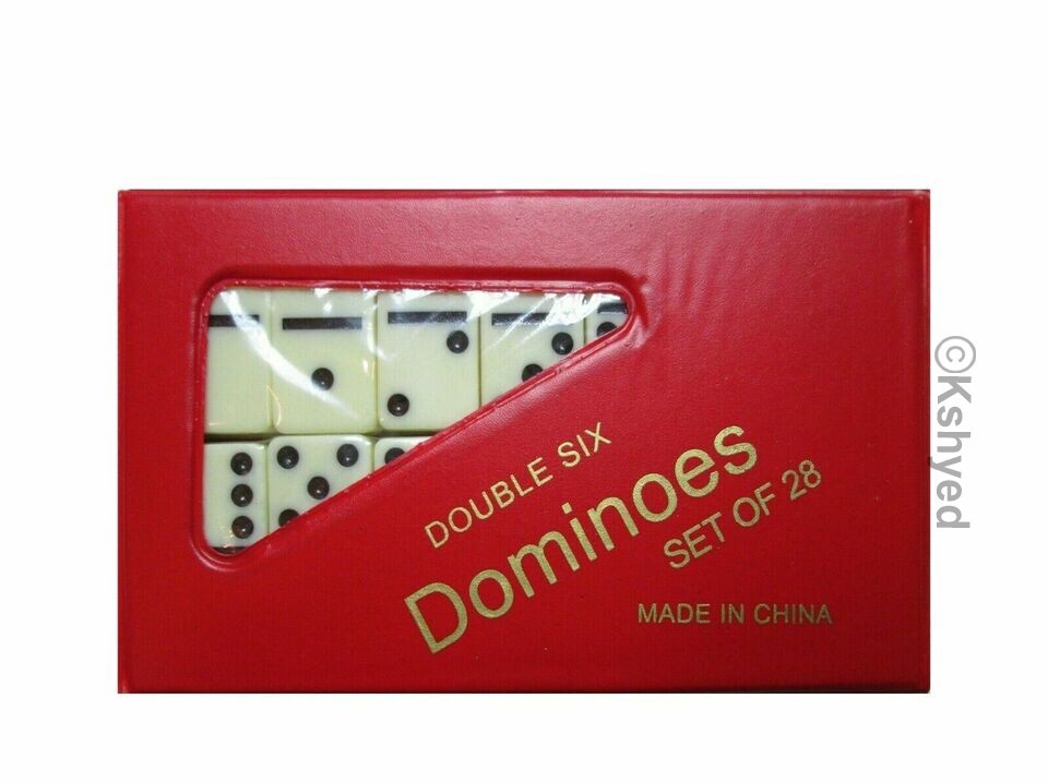 DOMINOES ONLINE DOUBLE SIX GAME SET 28 TILES & CASE/FREE DOMINO SALE – NEW