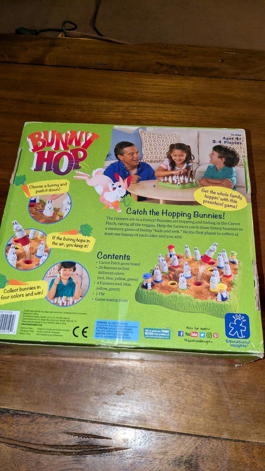 2006 Bunny Hop Game Educational Insights Complete Instructions & Die FREE-SHIP