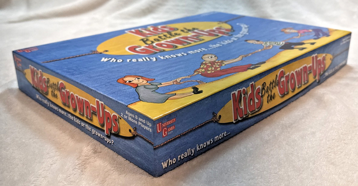 Kids Battle The Grown-Ups Trivia Board Game 2002 by University Games Age 8 & Up