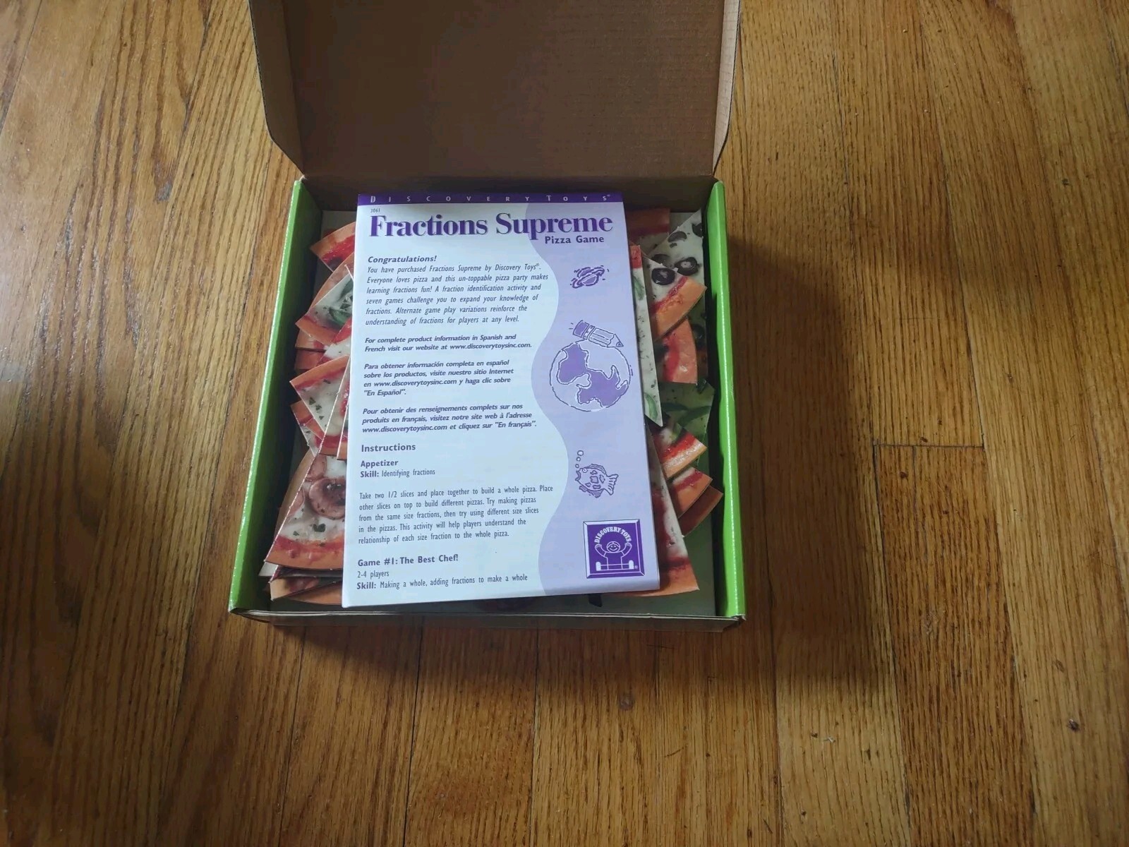 Fractions Supreme Pizza Game Discovery Toys Complete