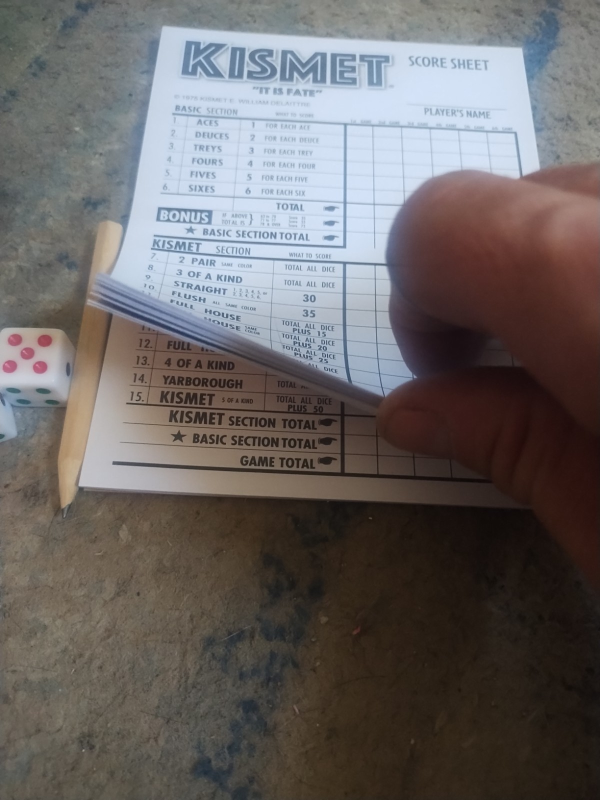 Kismet The Modern Game of Yacht Dice Strategy of Poker 2019