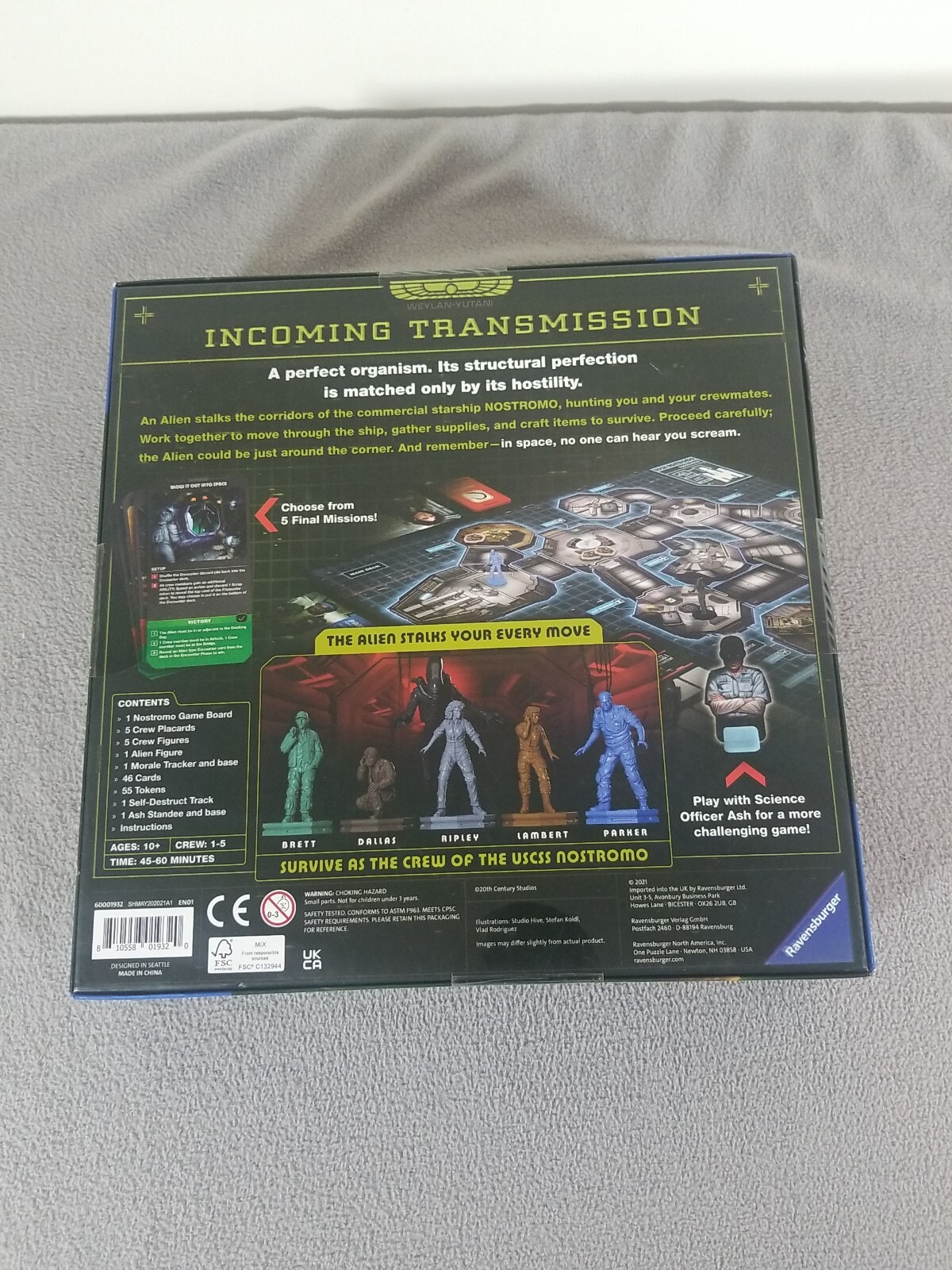 Alien Fate Of The Nostromo Board Game New (C4)