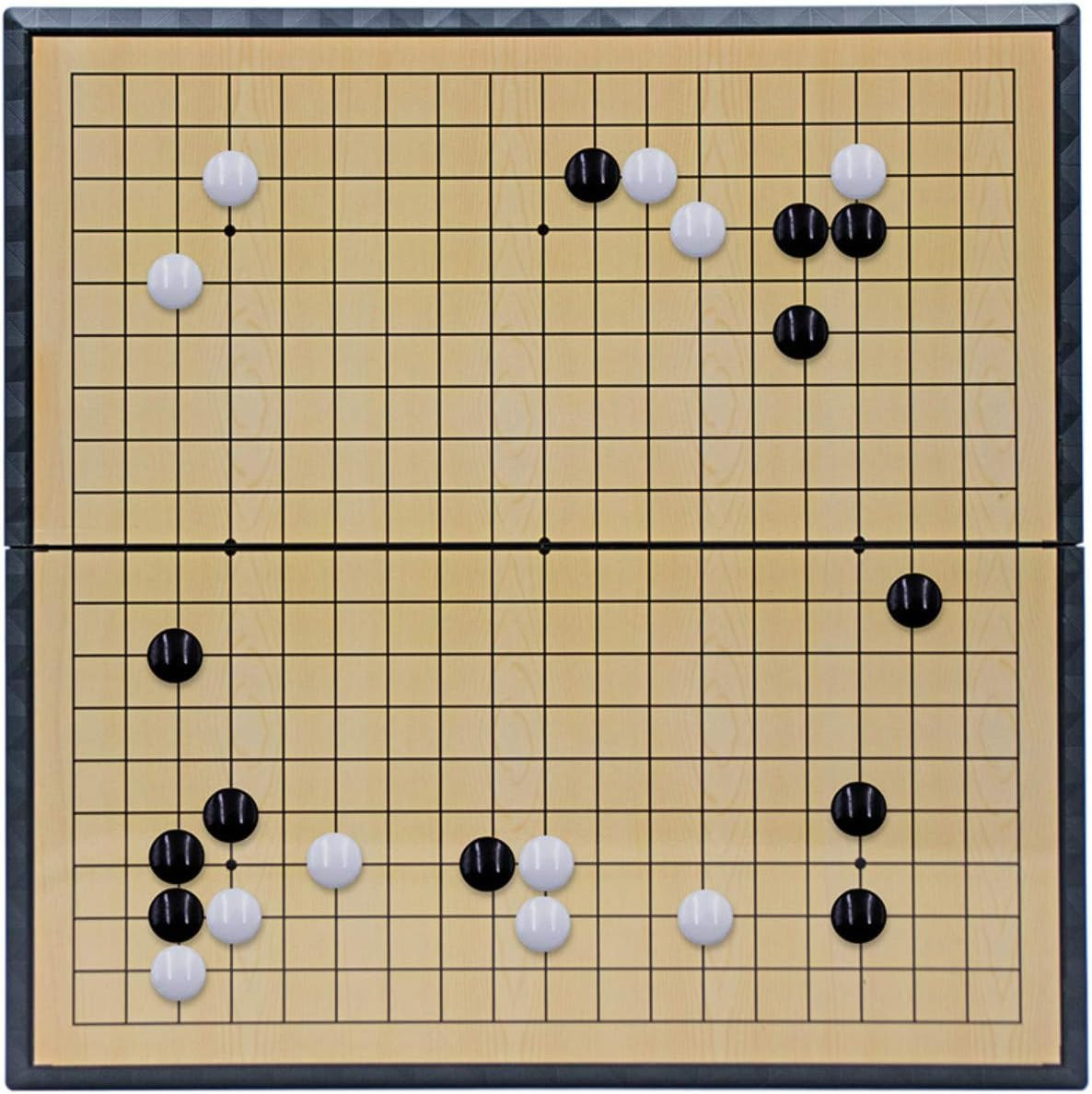 Medium Magnetic 19×19 Go Game Set Board 11 with Single Convex Stones