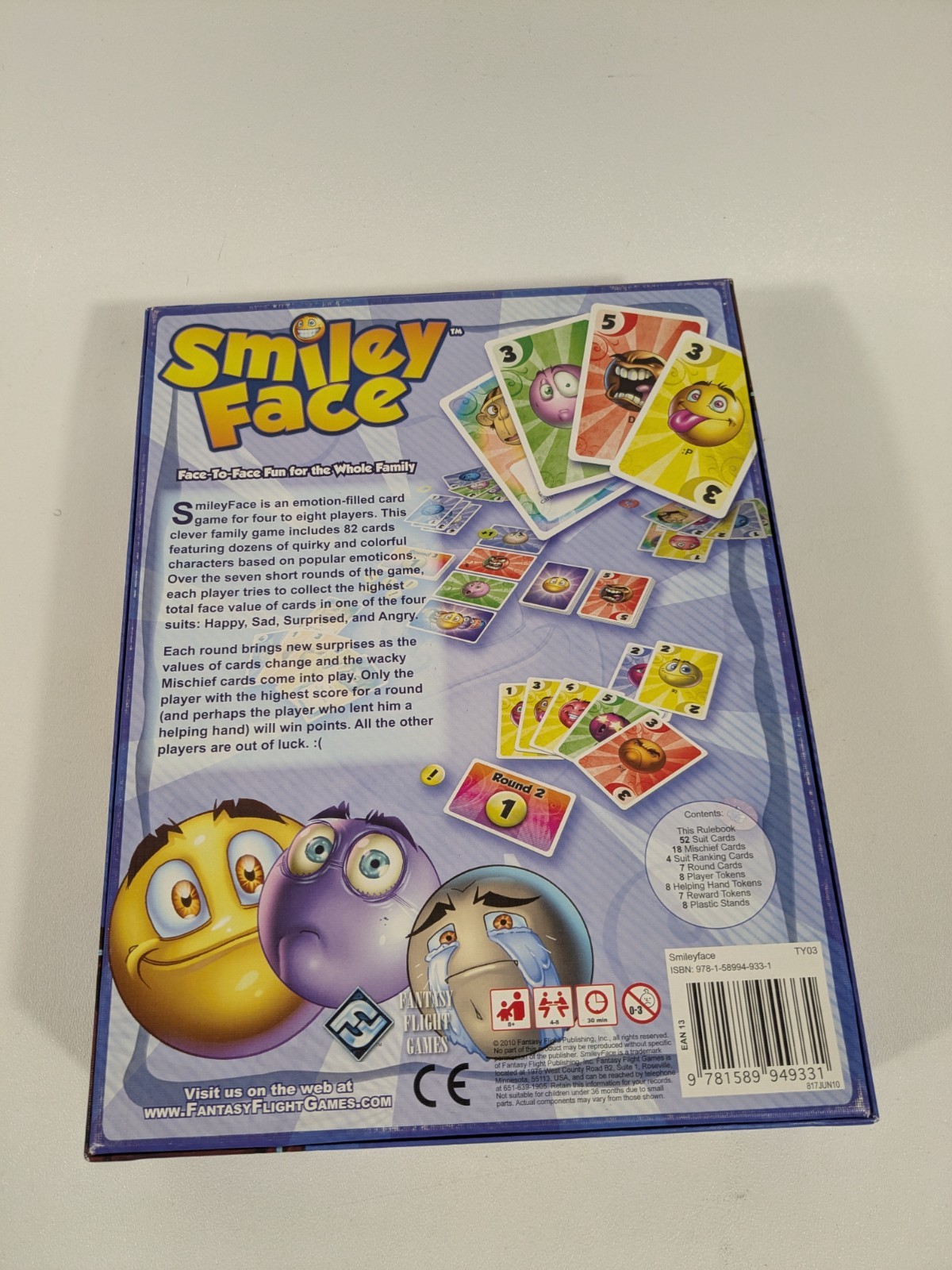 Smiley Face Board Game Fantasy Flight 4-6 Players Family Game Night