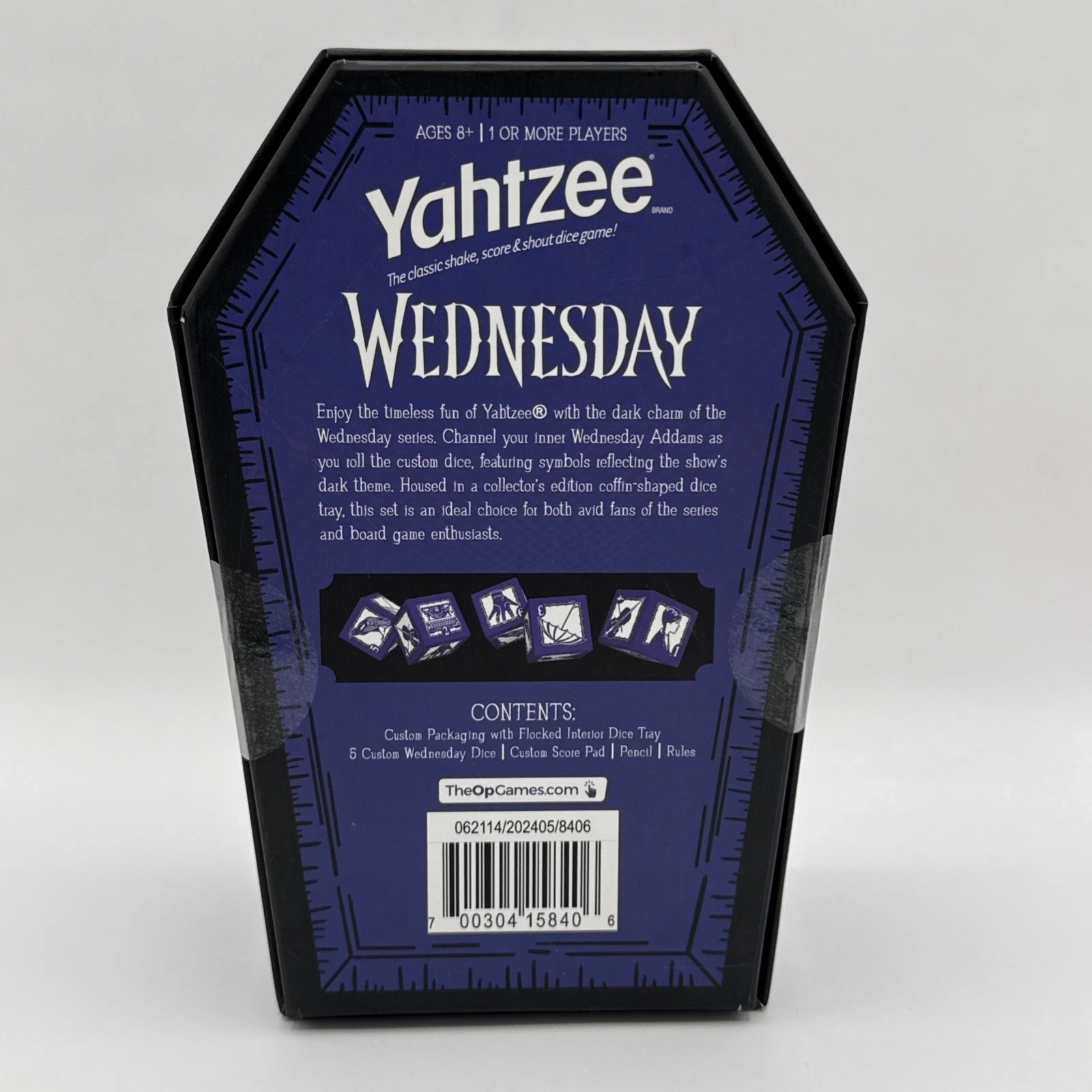 Yahtzee: Wednesday Addams Edition – New Sealed Board Game Family Fun Night