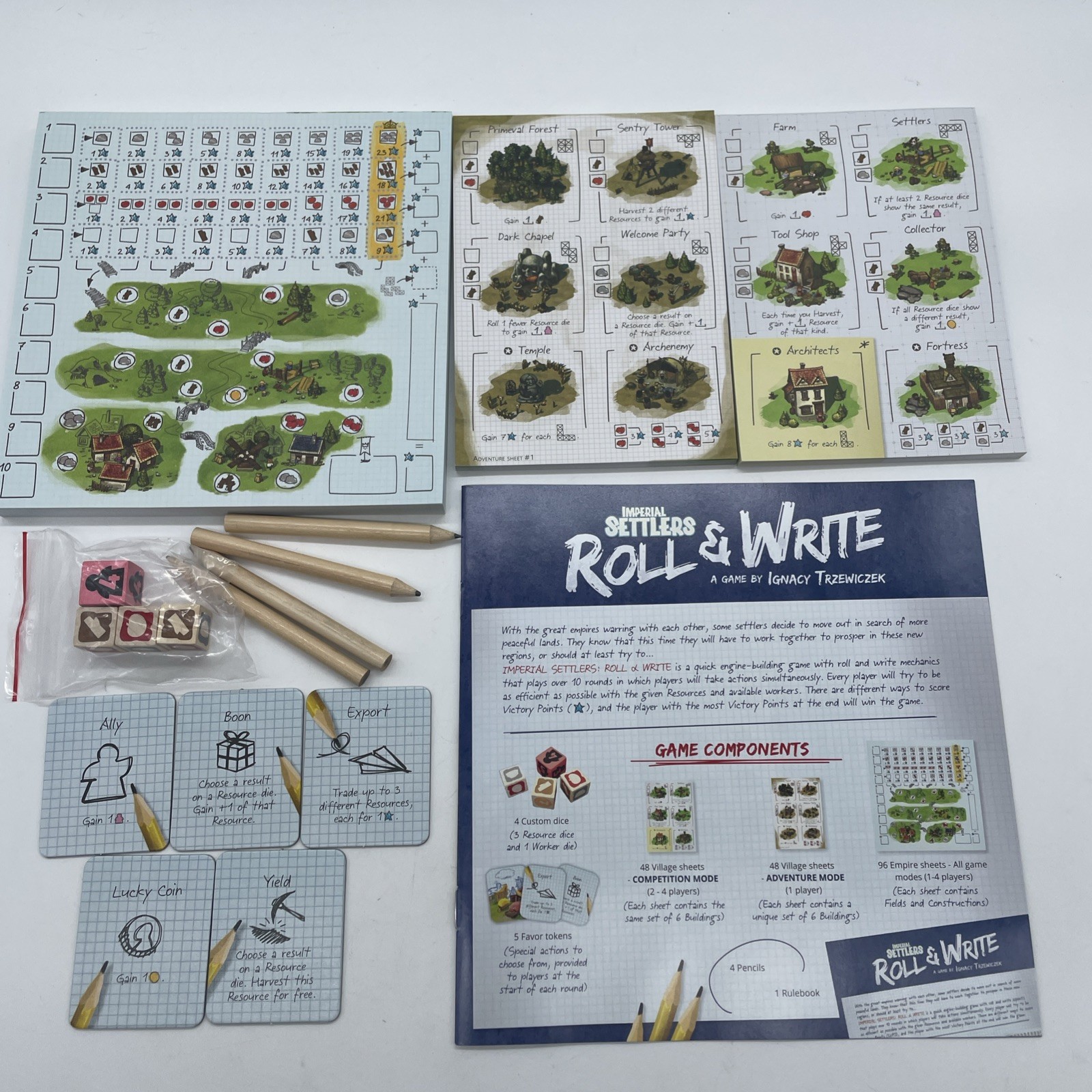 Imperial Settlers: Roll and Write by Ignacy Trzewiczek Portal Games 1-4 Players