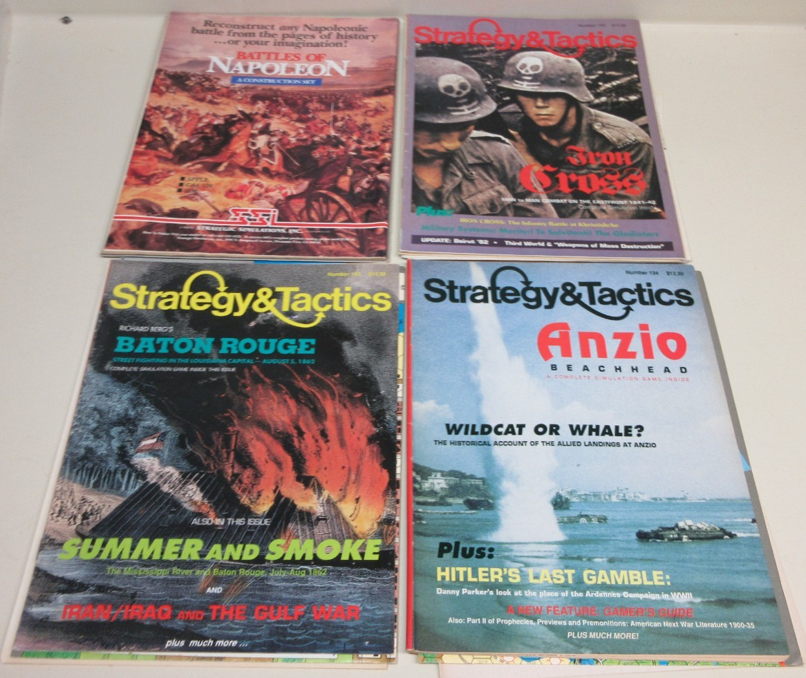 LOT 4 Strategy & Tactics/Decision Magazine War games # 131 132 133 134 UNPUNCHED