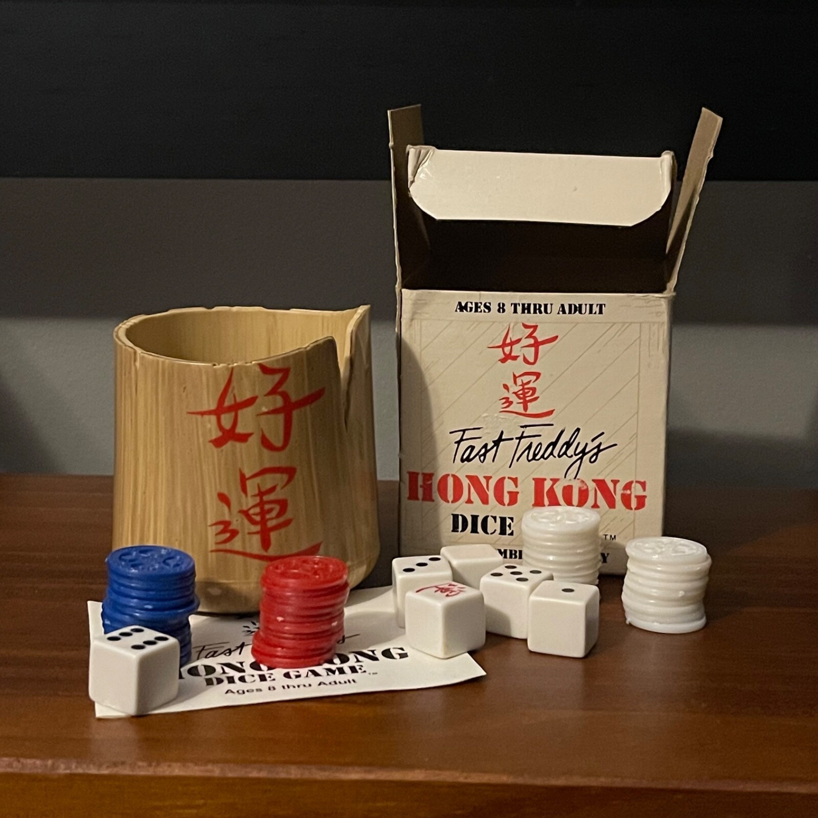 Jax Dice Game Fast Freddy’s Hong Kong 1983 in Original Box Instructions Vintage