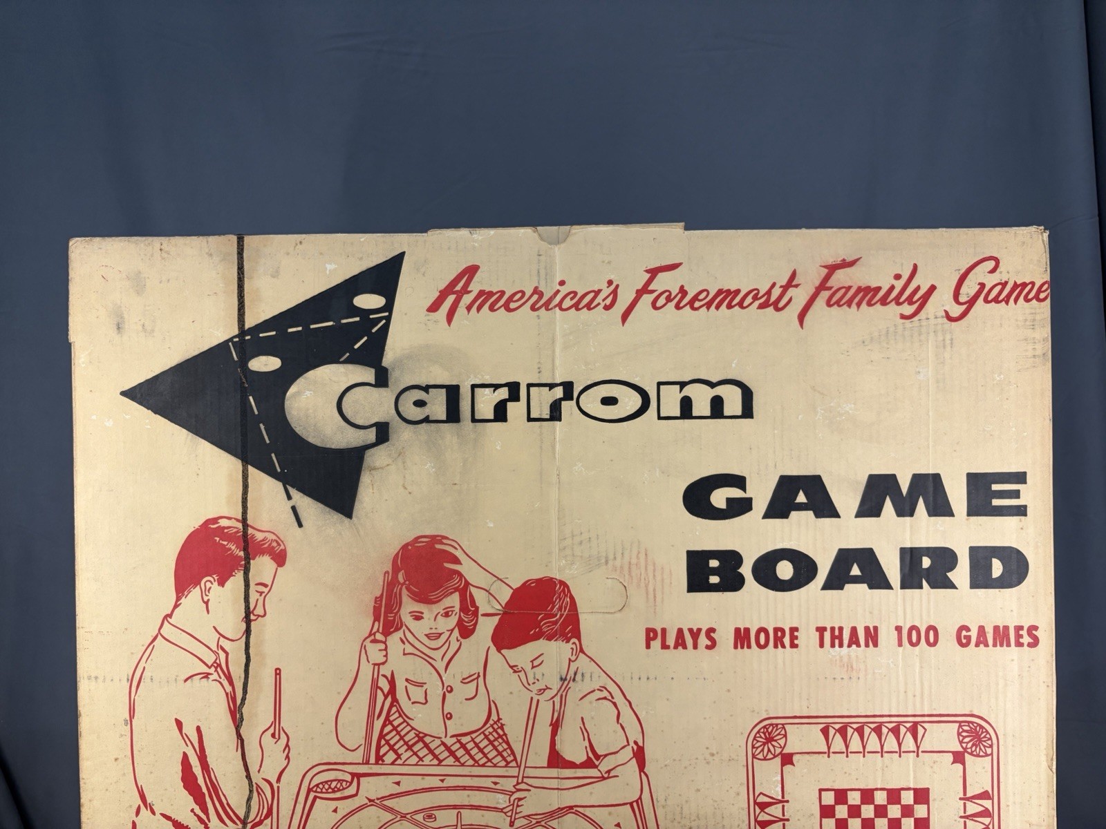 Vintage 1963 Carron Game Board No. 106 Game Rules Book Original Box Play Pieces