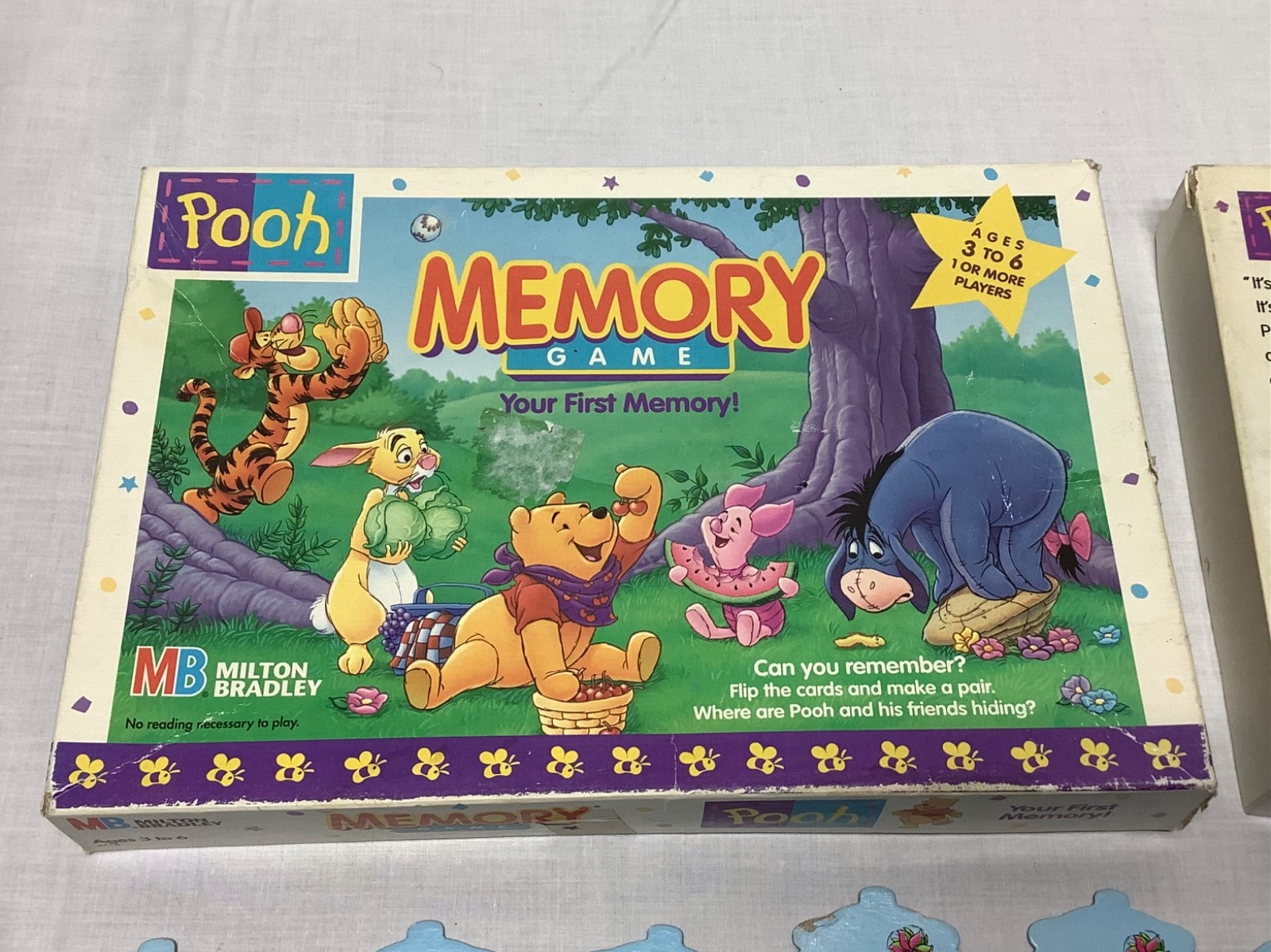 Vintage Winnie The Pooh 1996 Memory Game 100% Complete Milton Bradley Ages 3-6