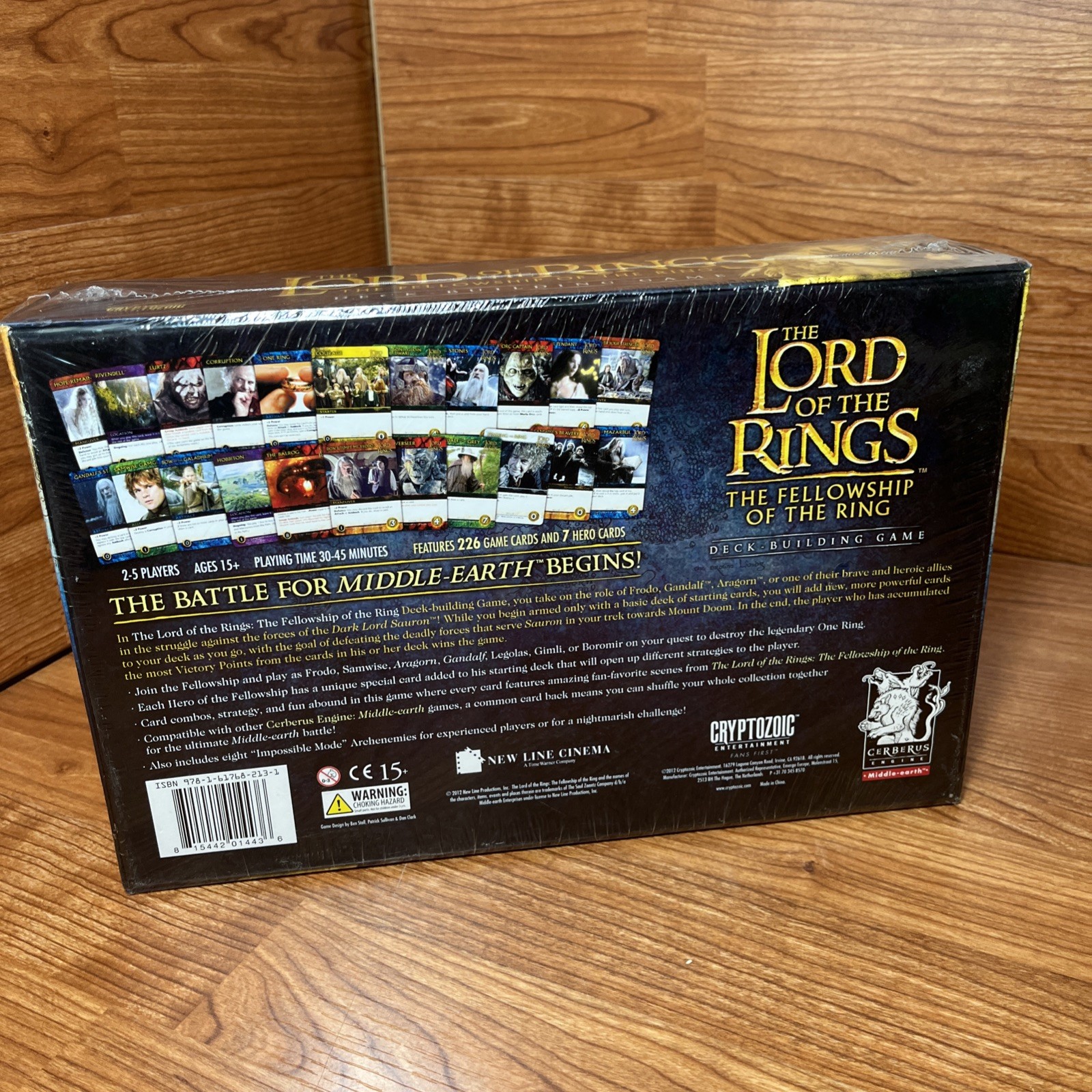 Cryptozoic Lord Of The Rings: Fellowship Of The Ring Deck Building Game New, 15+