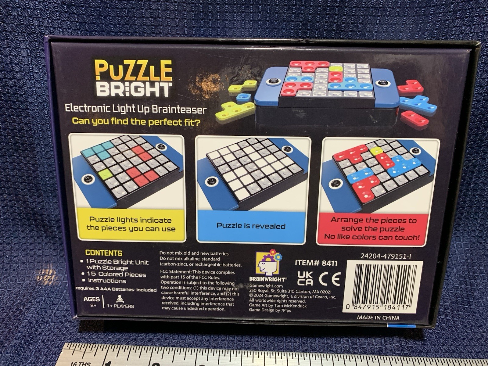 Brainwright Puzzle Bright Electronic Light Up Brainteaser Tested Works Complete