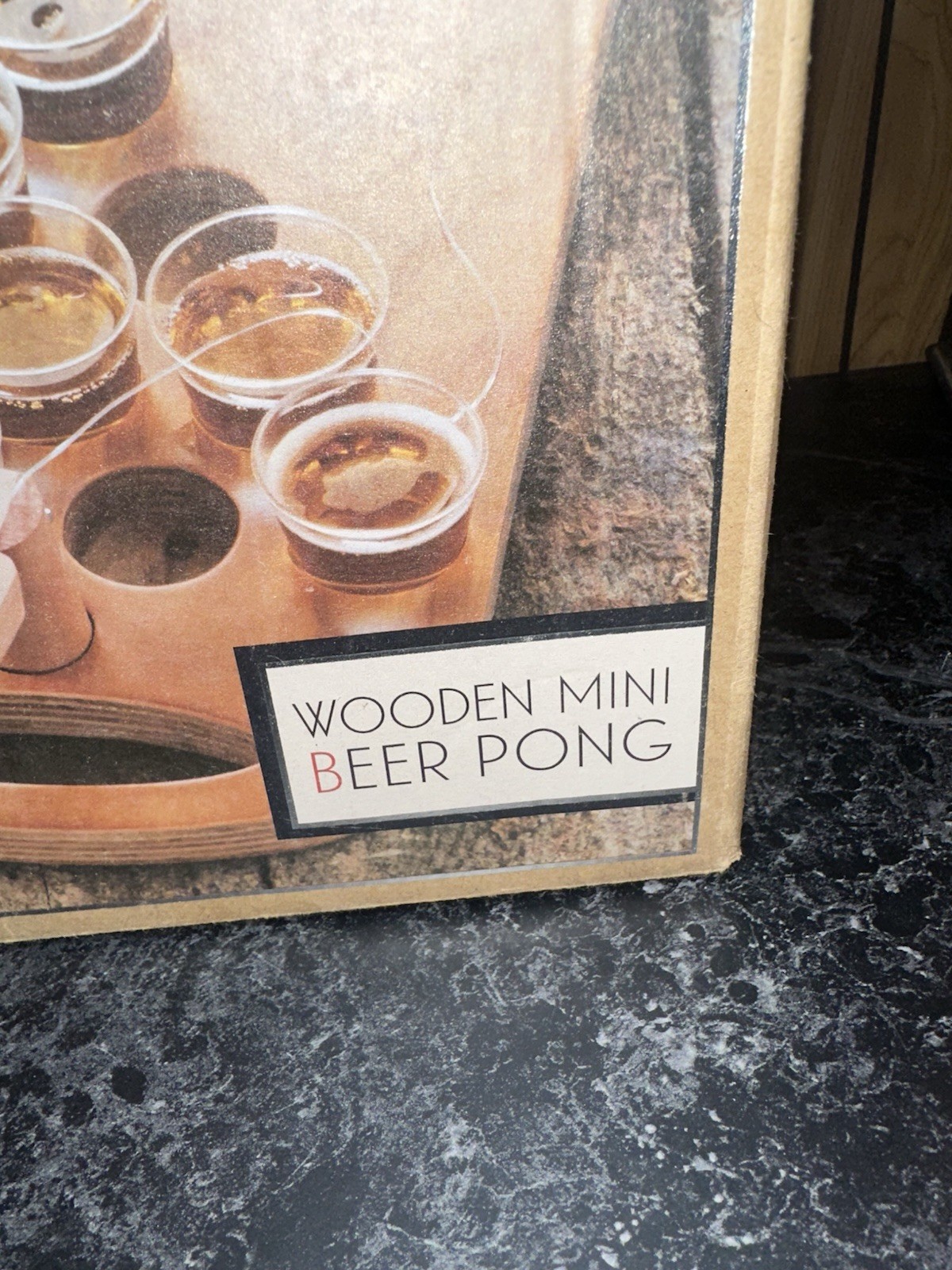 WOODEN MINI BEER PONG PARTY GAME BY STUDIO MERCANTILE