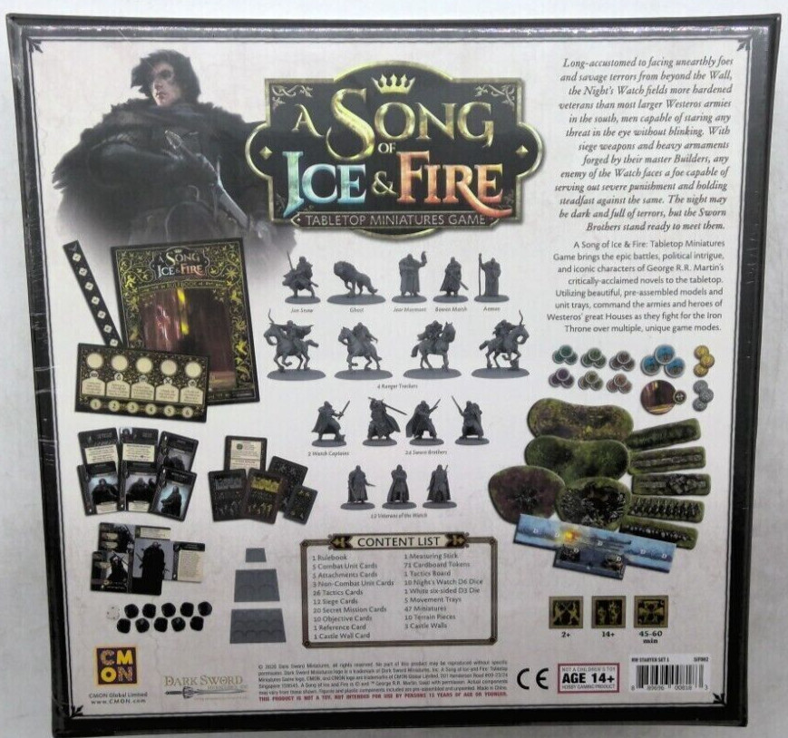 A Song Of Ice and Fire – Night’s Watch Starter Set Board Game BRAND NEW & SEALED