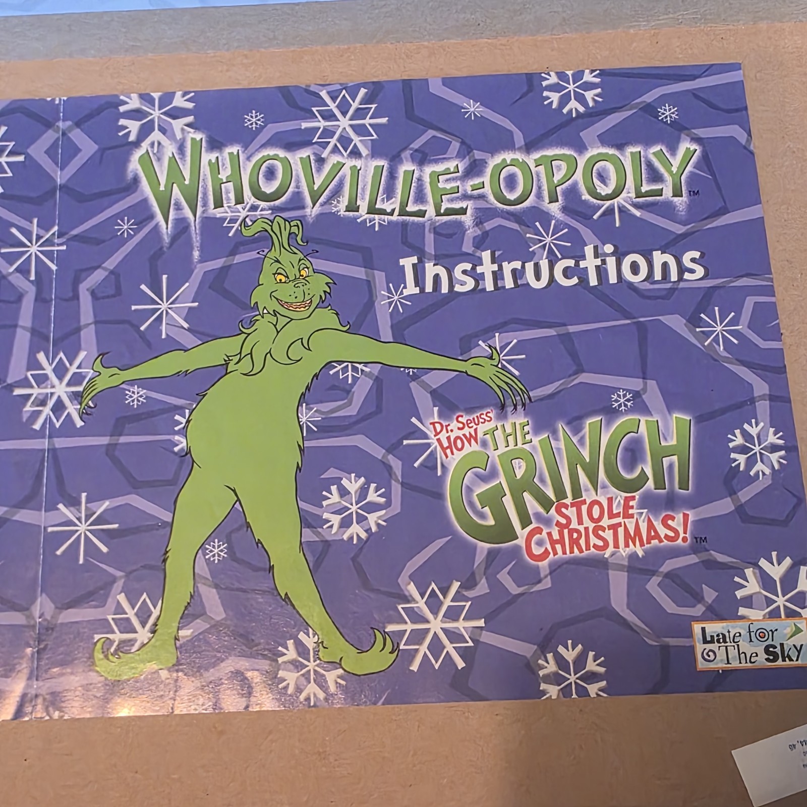 Late for the Sky Whovilleopoly How The Grinch Stole Christmas Dr. Seuss Complete