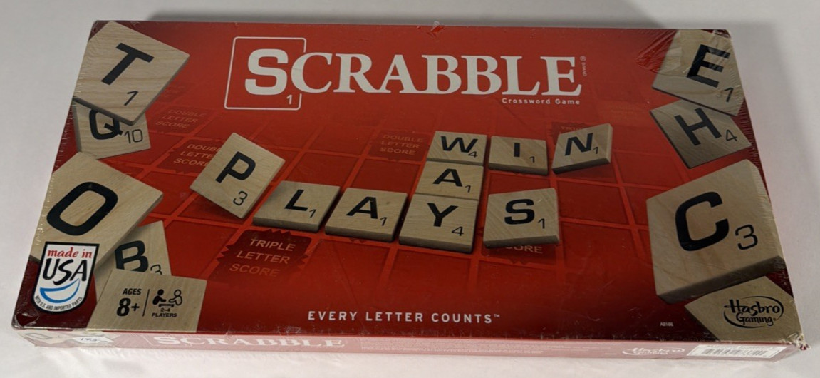Hasbro Original SCRABBLE Board Game (Crossword Game) – NEW Sealed