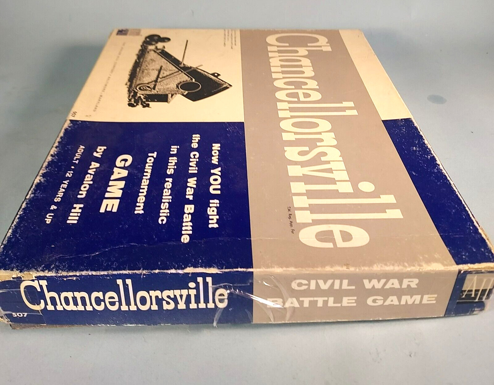 CHANCELLORSVILLE Civil War Battle Game Avalon Hill 1961 Excellent