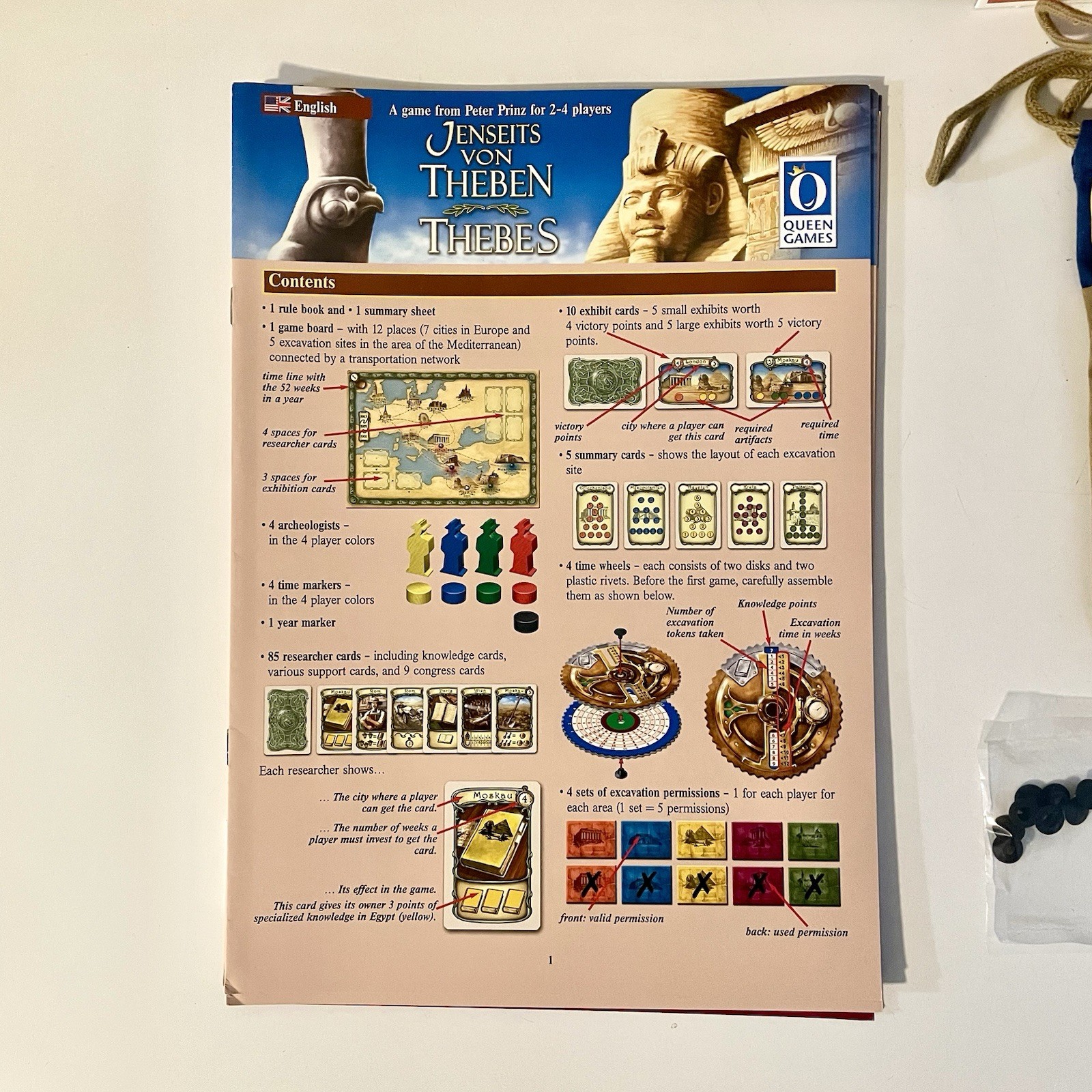 Thebes The Tomb Raiders by Peter Prinz (Queen Games)