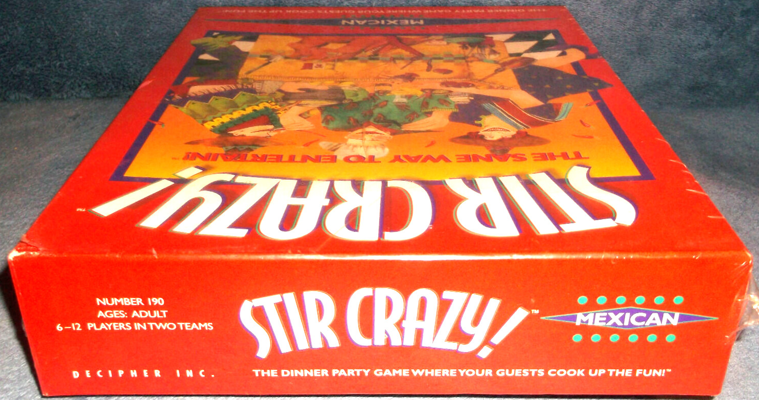 STIR CRAZY – THE SANE WAY TO ENTERTAIN – DINNER PARTY MEXICAN COOKING GAME – NEW