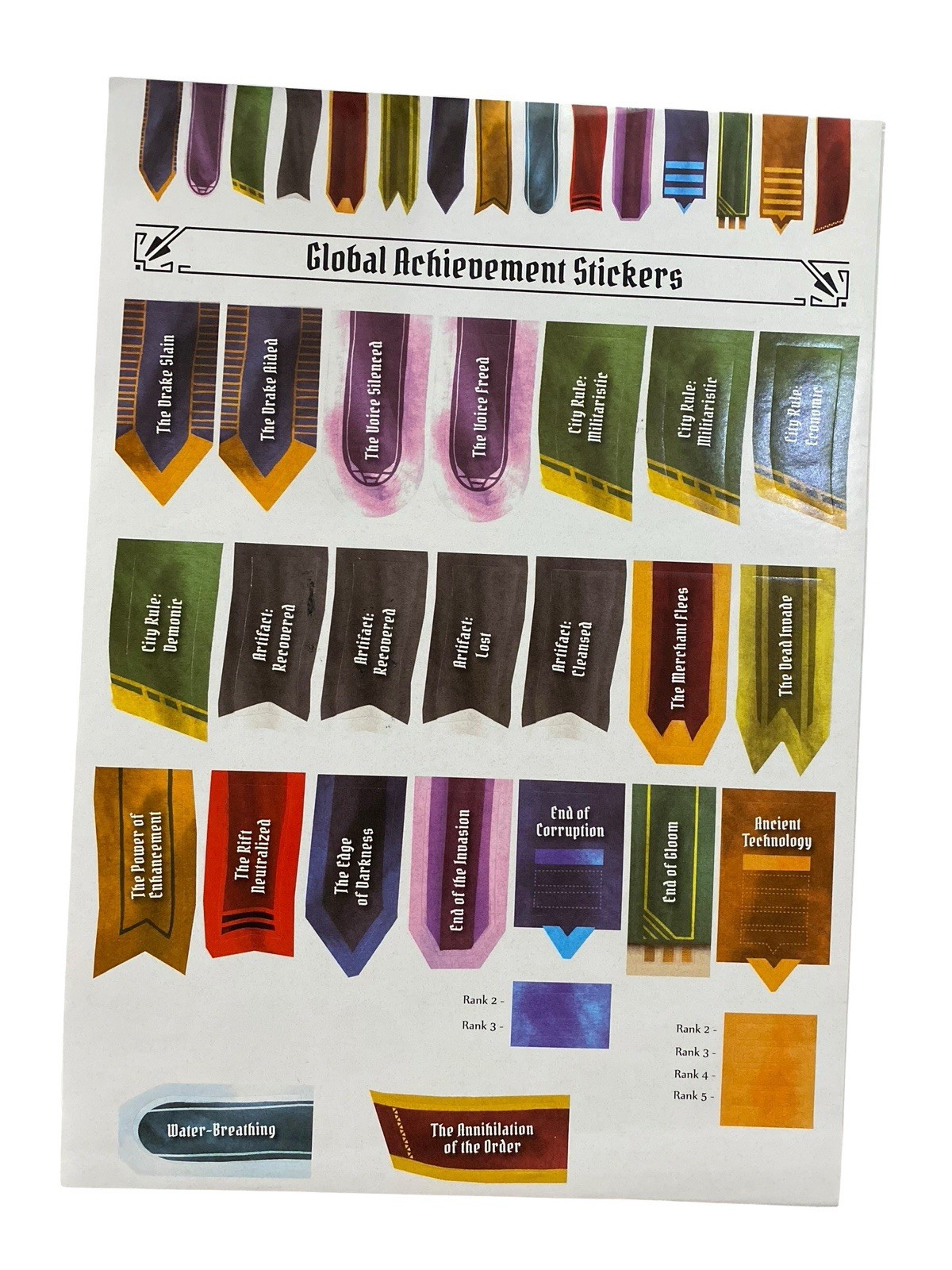 Gloomhaven Officially Licensed Replacement Parts Stickers Sets Unused New