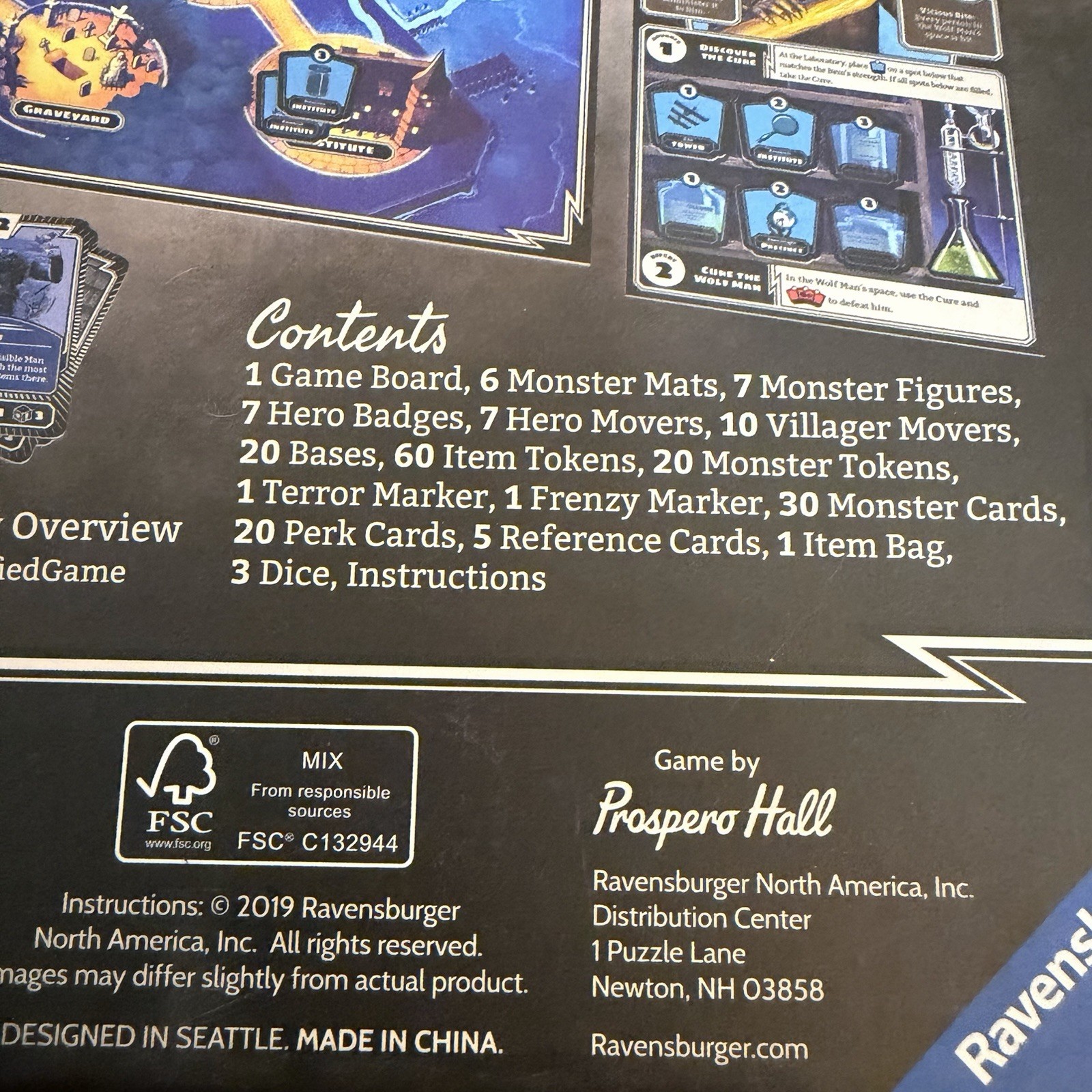 Horrified: Universal Studios Monsters Board Game – Box Tear See Photos