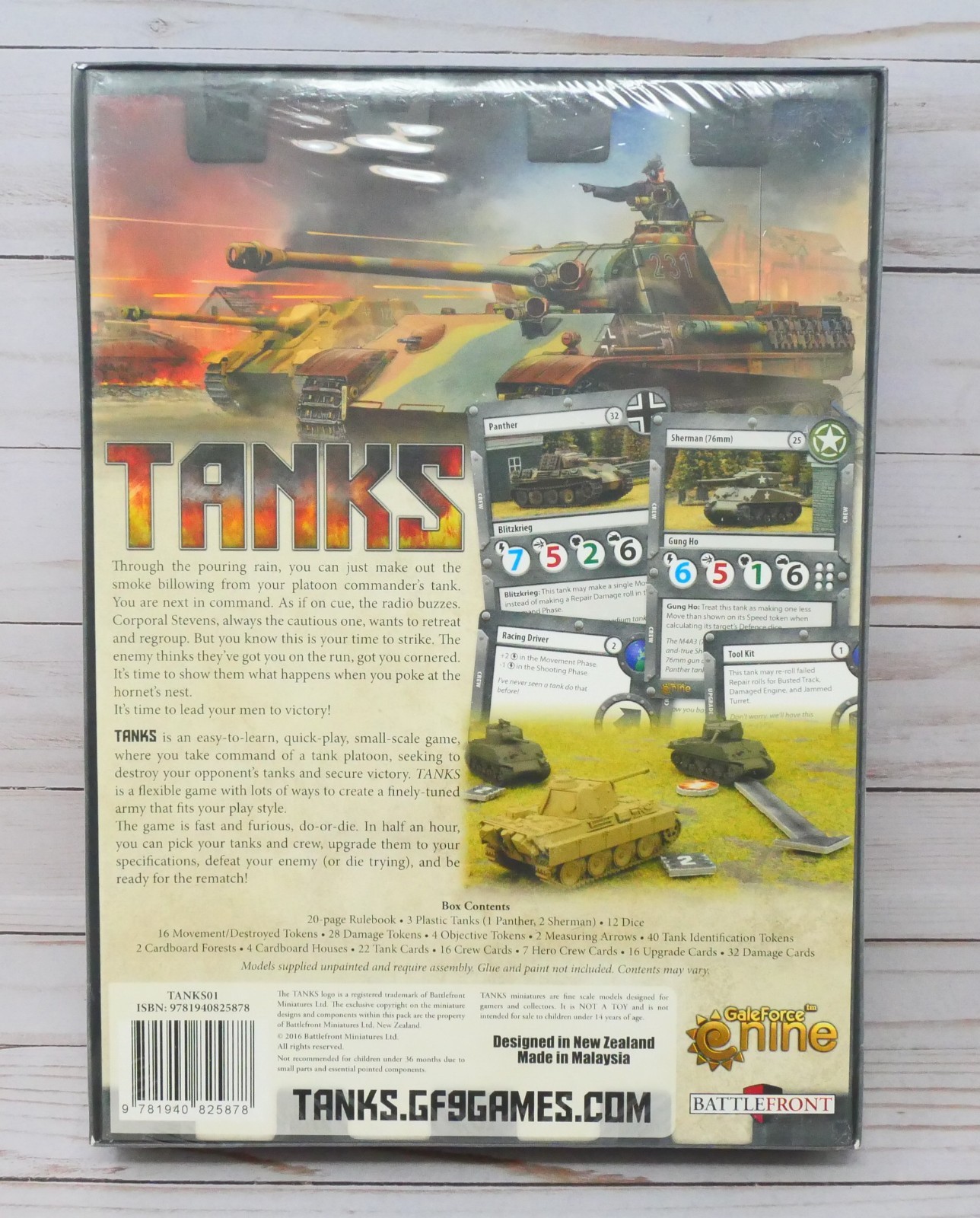 Gale Force Nine GF9 Games, Tanks Panther vs Sherman Starter Set, Sealed