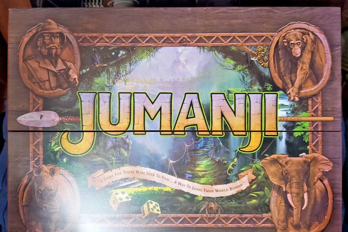 Jumanji the Game Real Wooden Box Edition of the Classic Adventure Board Game