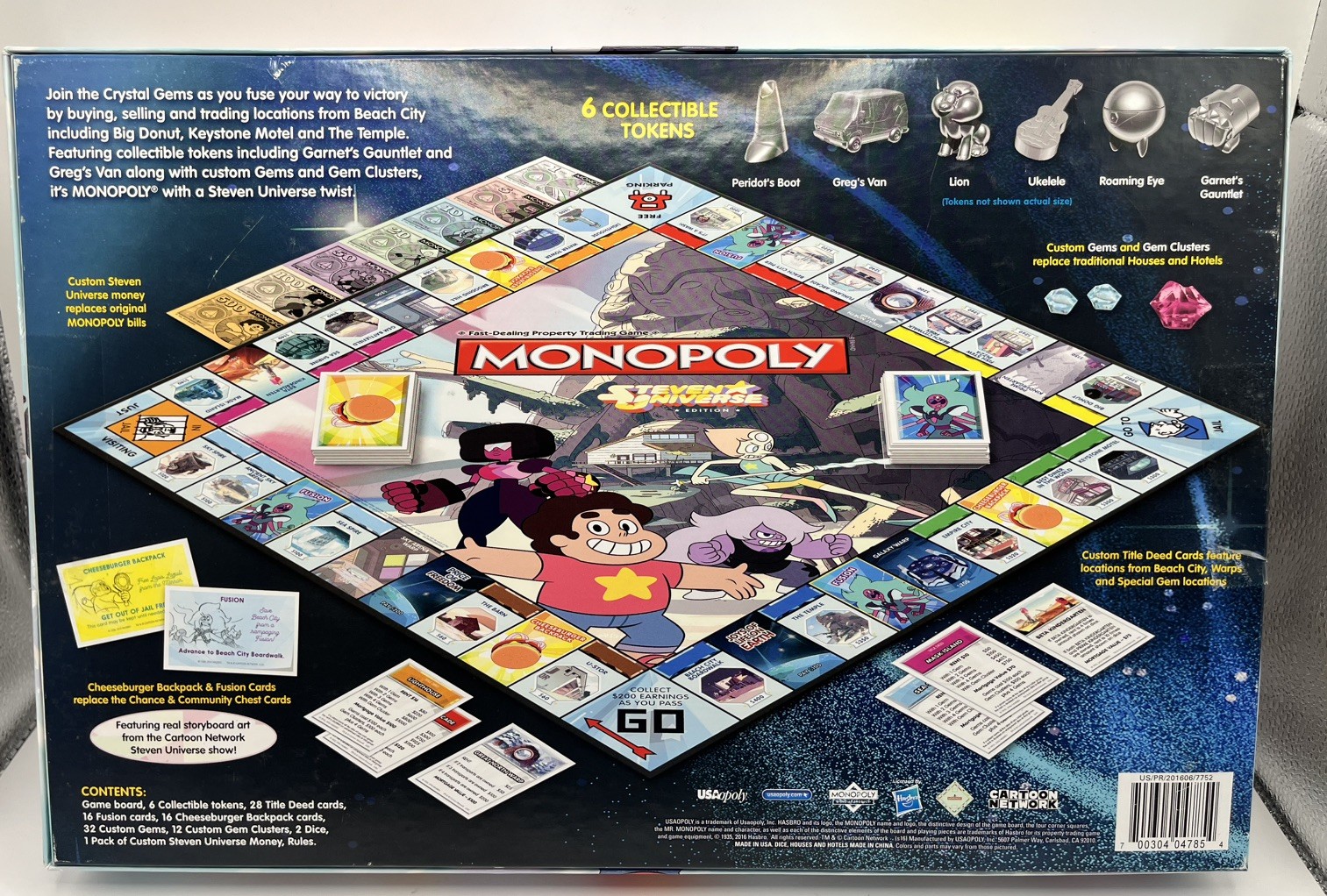 Monopoly: Steven Universe Edition Cartoon Network Board Game COMPLETE