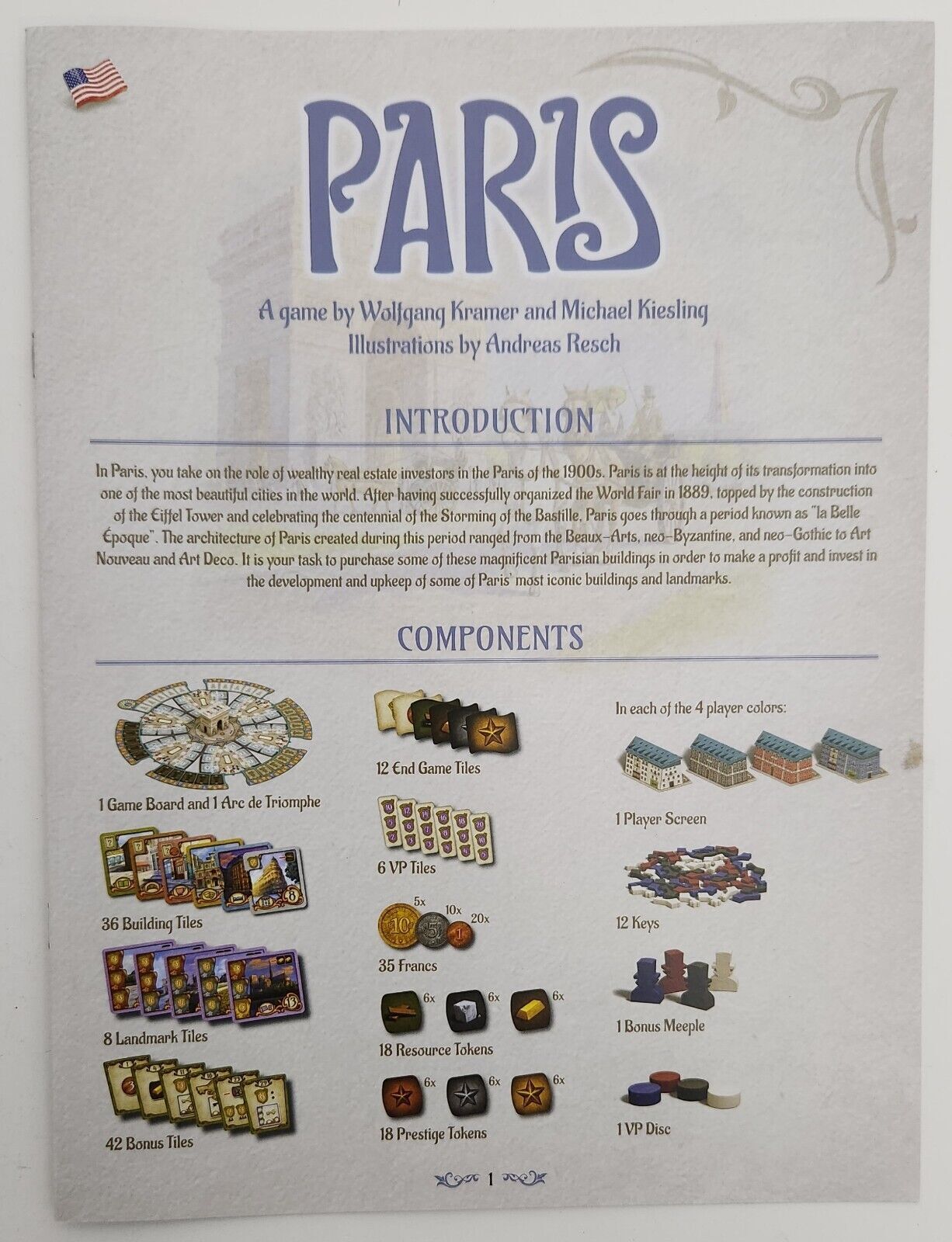 Paris Standard Edition + Paris l’Etoile Expansion + Wooden Resources SUPERSALE