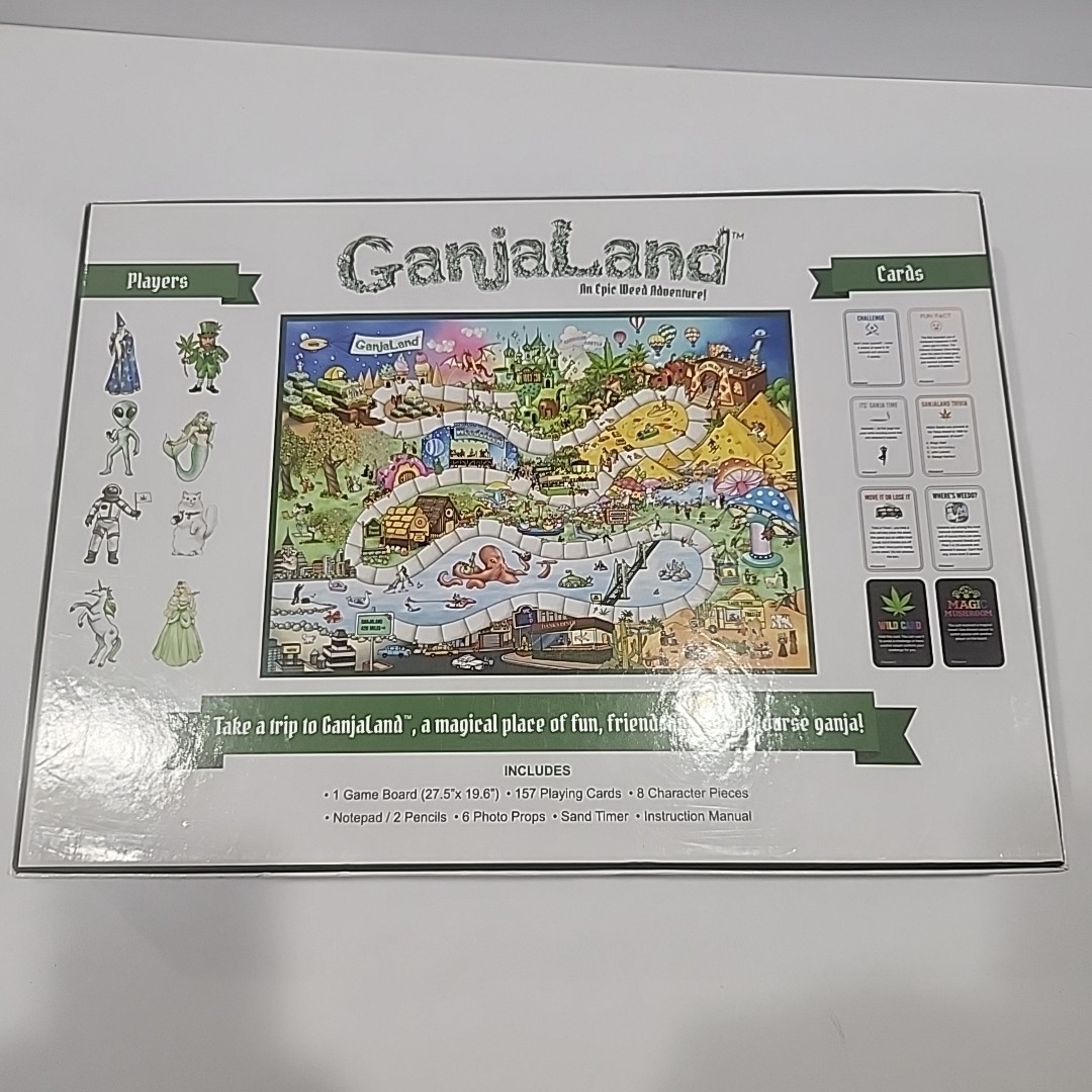 GanjaLand an Epic Weed Adventure Board Game Used Complete Clean