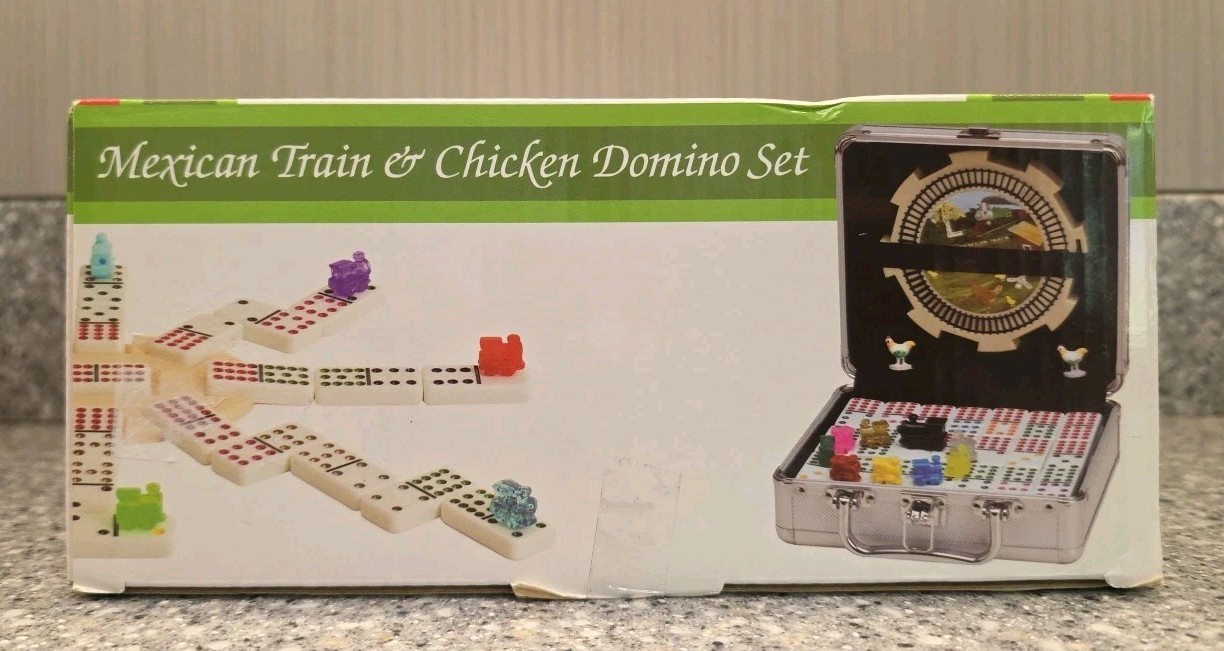 CHH Games Mexican Train & Chicken Domino Set Double 12 91 Color Dot Sealed