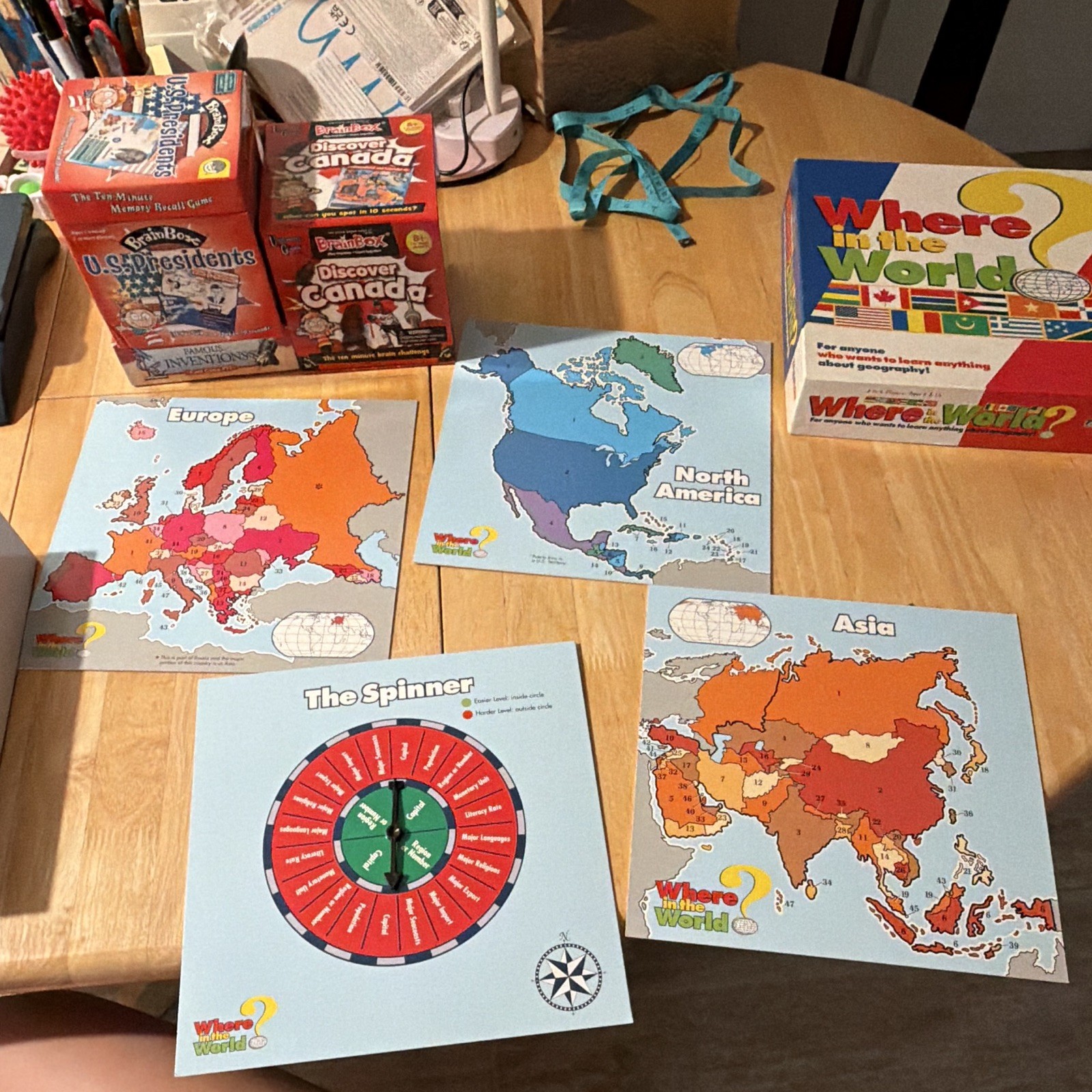 Talicor Where in the World? Geography Educational Game Spinner 8+ 2+ 2002