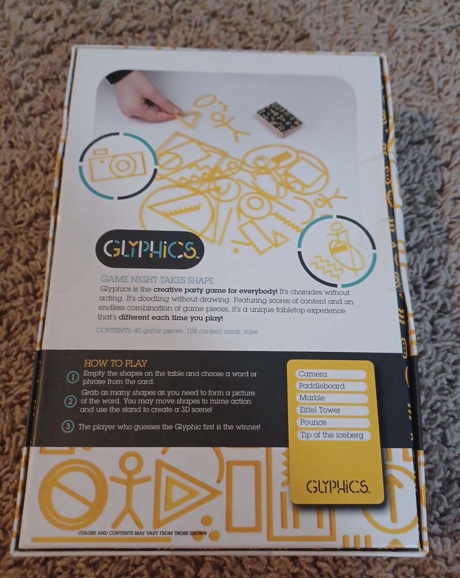 Big G Creative: Glyphics Board Game Creative Party Game – Game Night Takes Shape