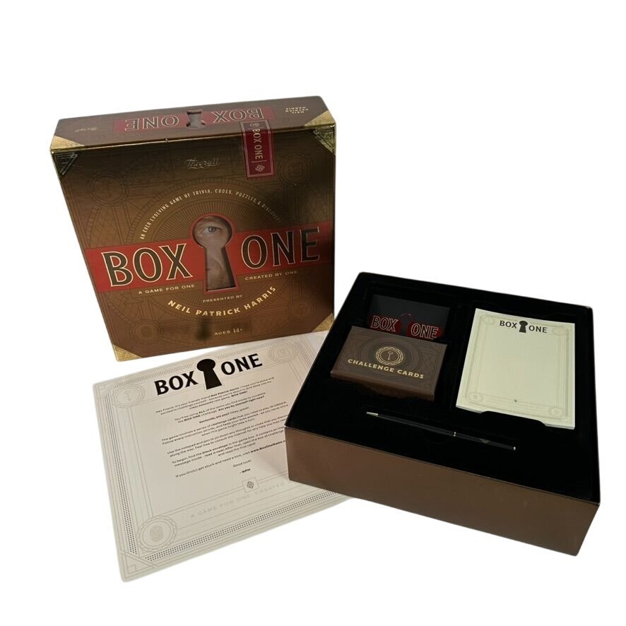 BOX ONE Game by Neil Patrick Harris THEORY 11 Trivia Codes Puzzles 2020