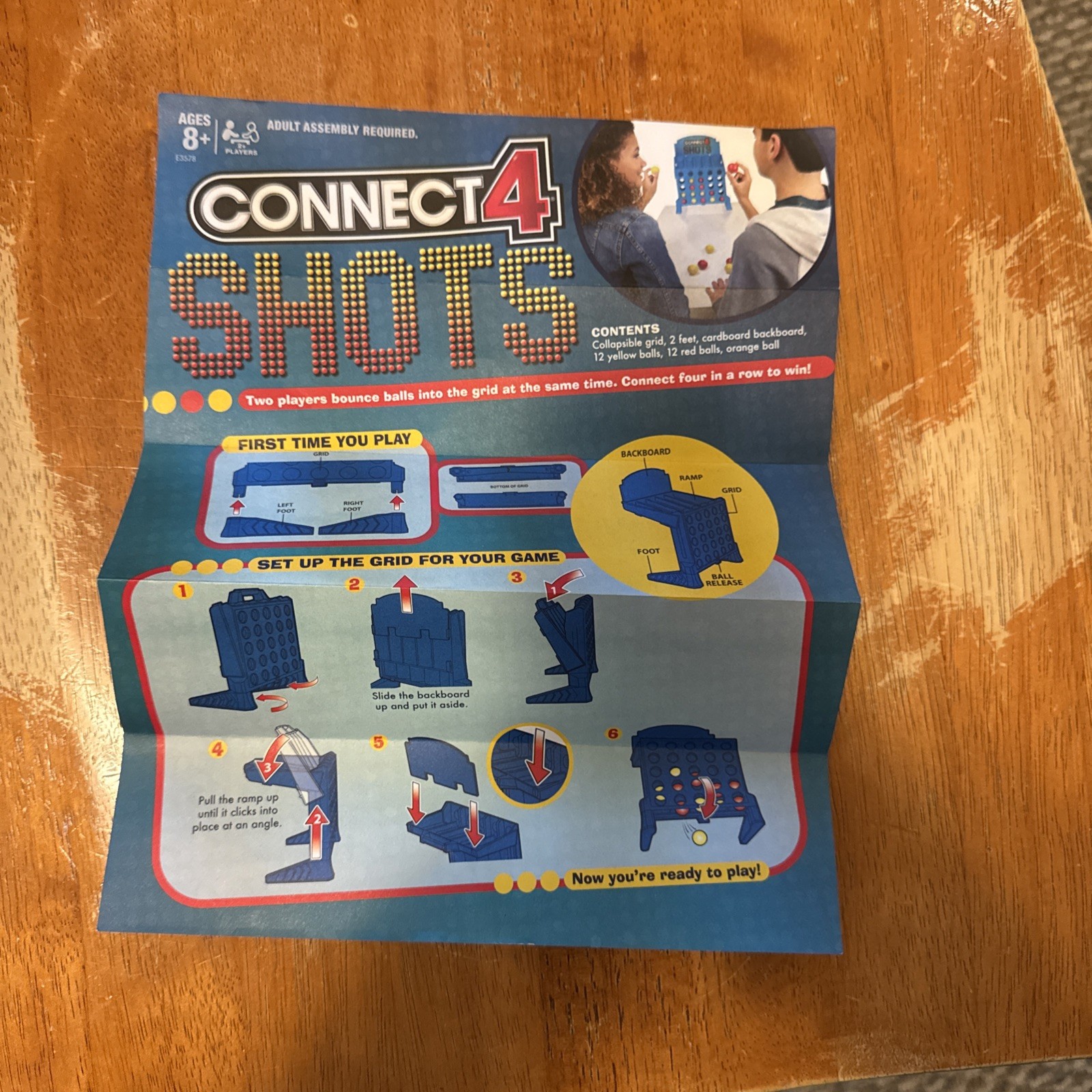 Hasbro Gaming Connect 4 Shots Board Game Activity for Standard, Multicolor new!