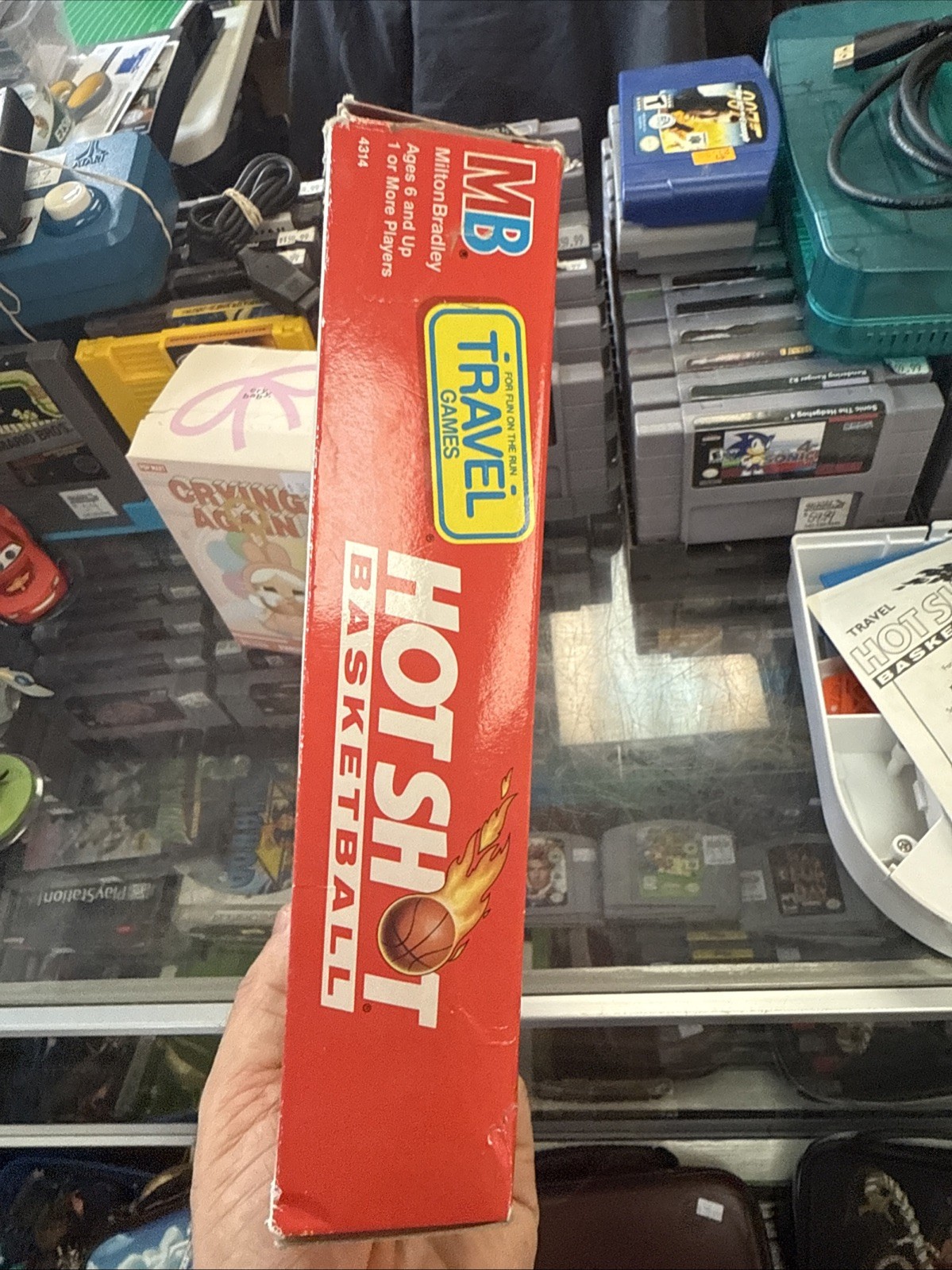 Vintage 1992 Milton Bradley Travel Hot Shot Basketball Game w/ Box – Works!