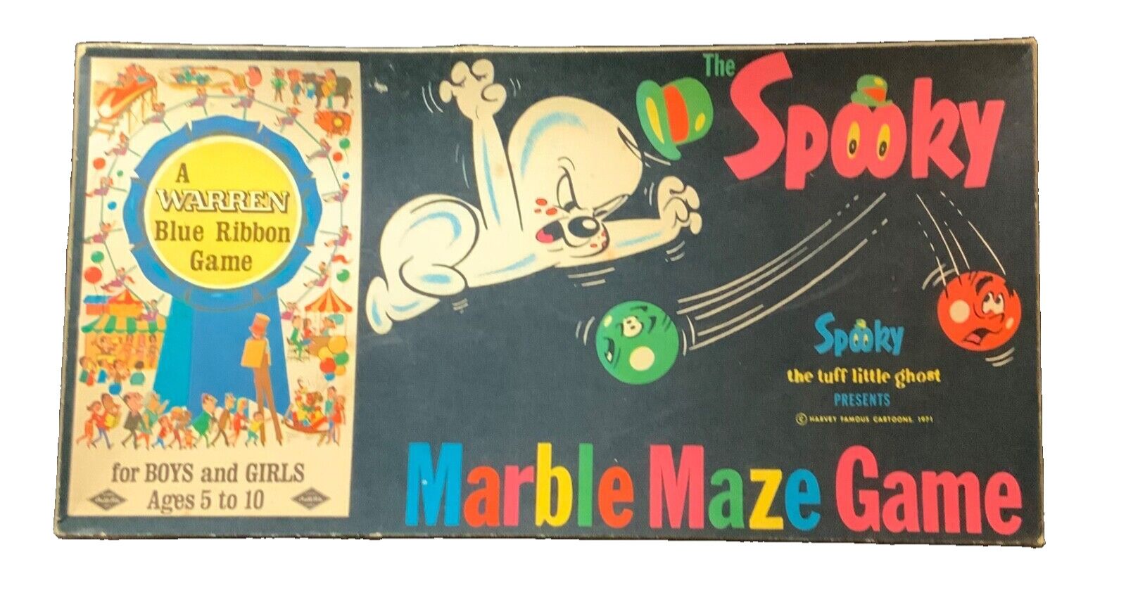 VINTAGE! WARREN BLUE RIBBON GAME – ‘SPOOKY TUFF LITTLE GHOST’ MARBLE MAZE GAME