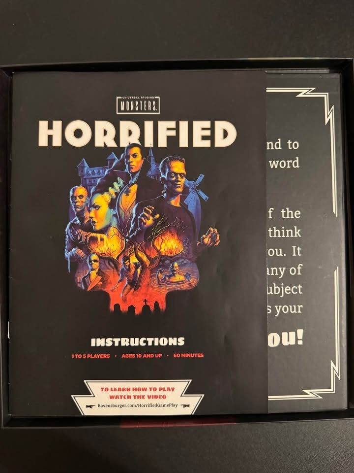 Horrified Universal Monsters Board Game + Free Disney Haunted Mansion Board Game