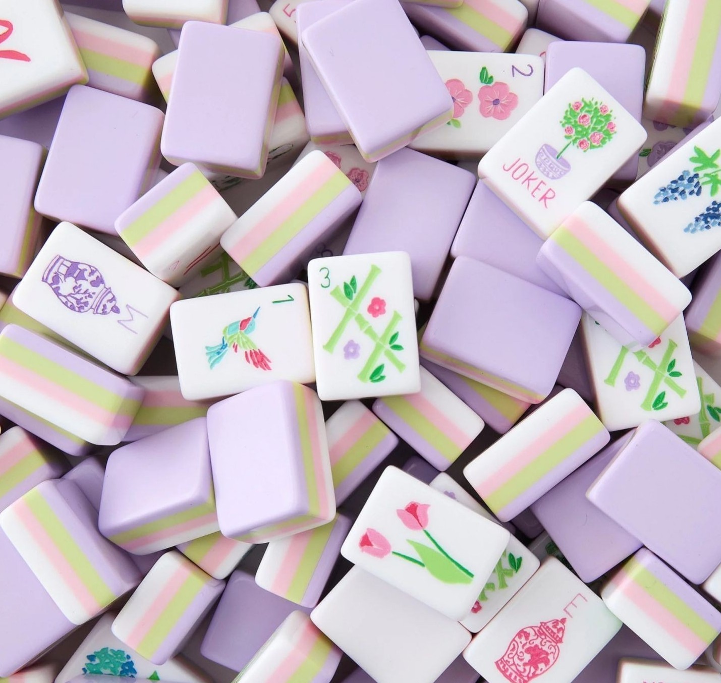 American Mahjong Game Set Light purple 160 Lavender Layered 284 Free delivery