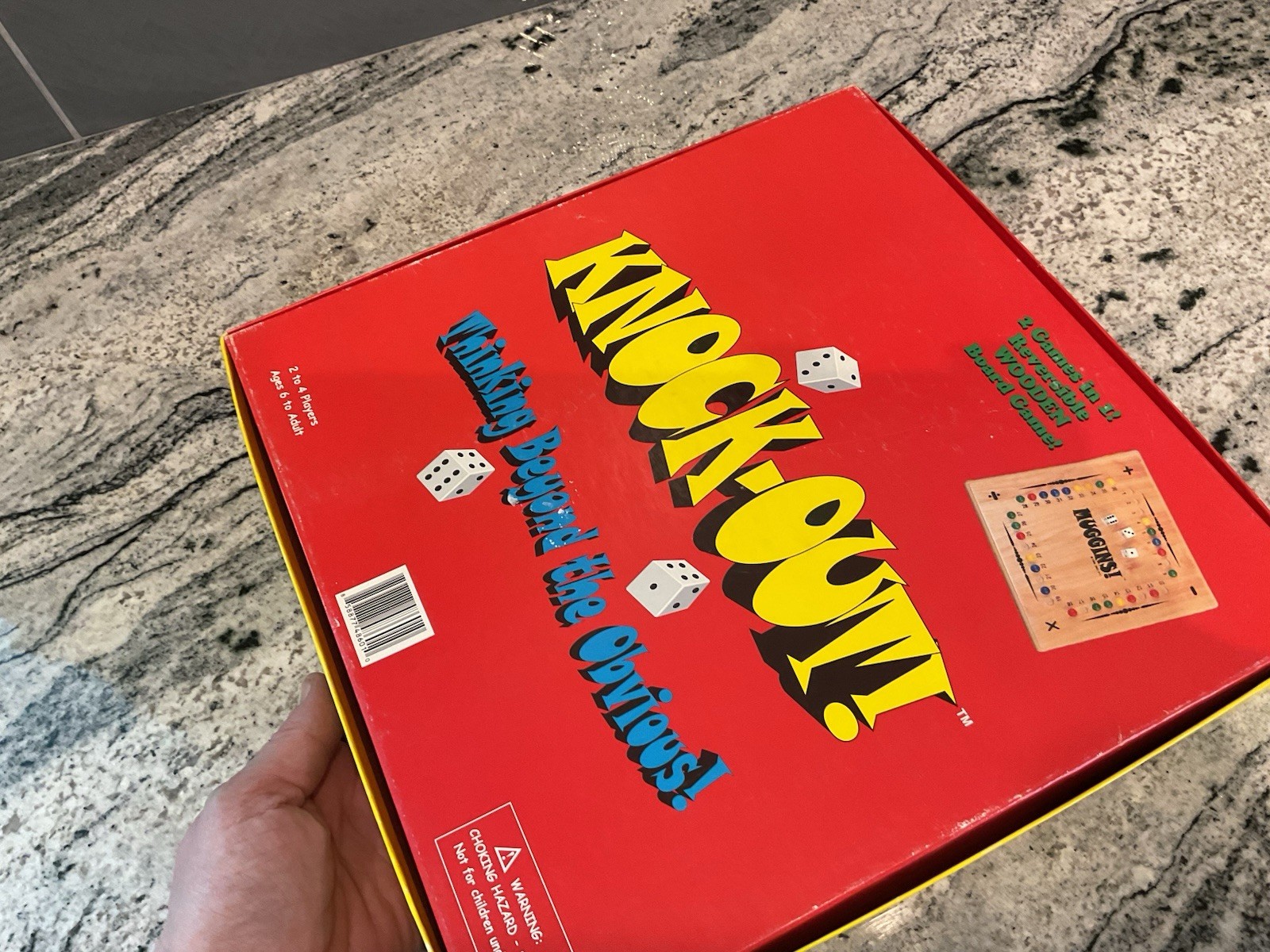 Muggins Knock-Out Reversible Wooden Board Game Math Homeschool Mensa 1990