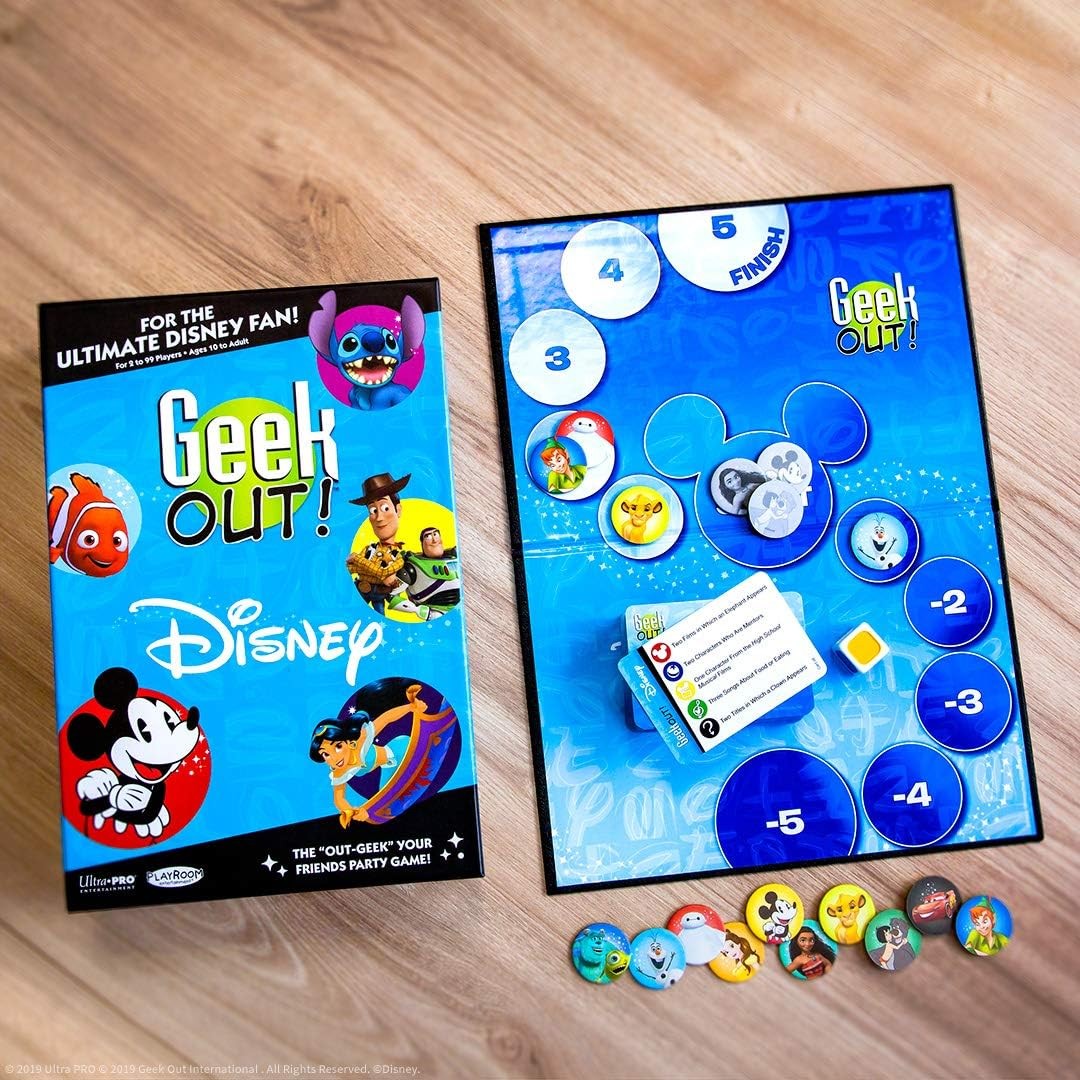 Disney Geek Out Board Game Trivia Party Family Game USAopoly New Ages 10 – Adult