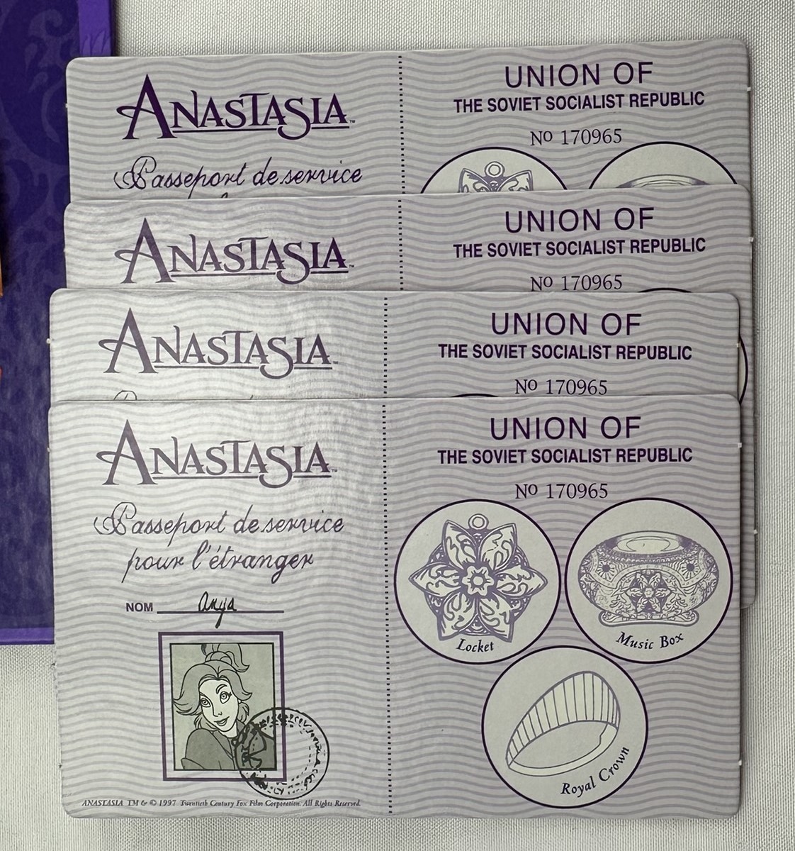 1997 Anastasia Adventure Game by RoseArt in Very Good Condition FREE SHIPPING