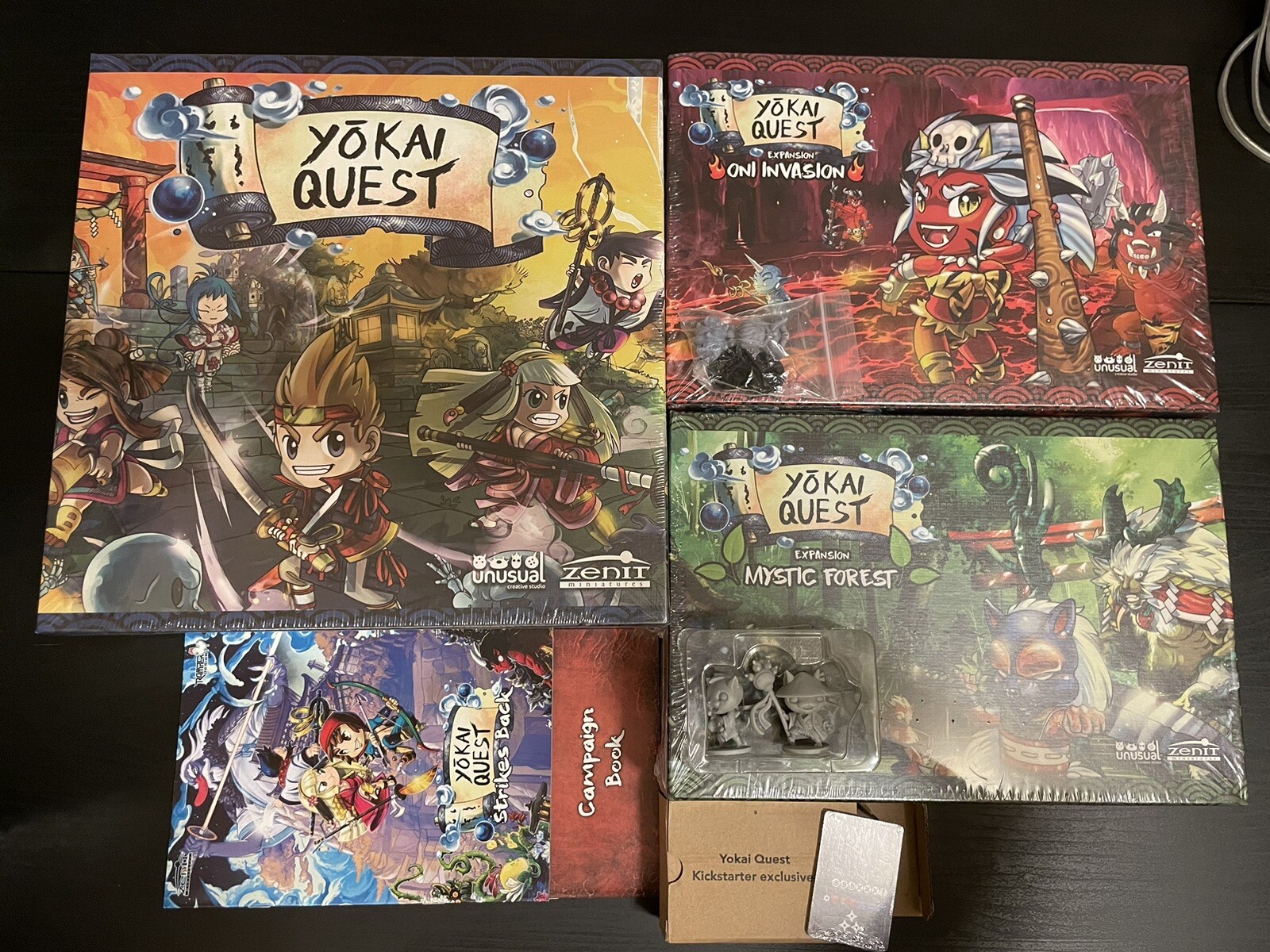 YOKAI QUEST Strikes Back Kickstarter Game Including Neko Brothers + 2 Rulebooks