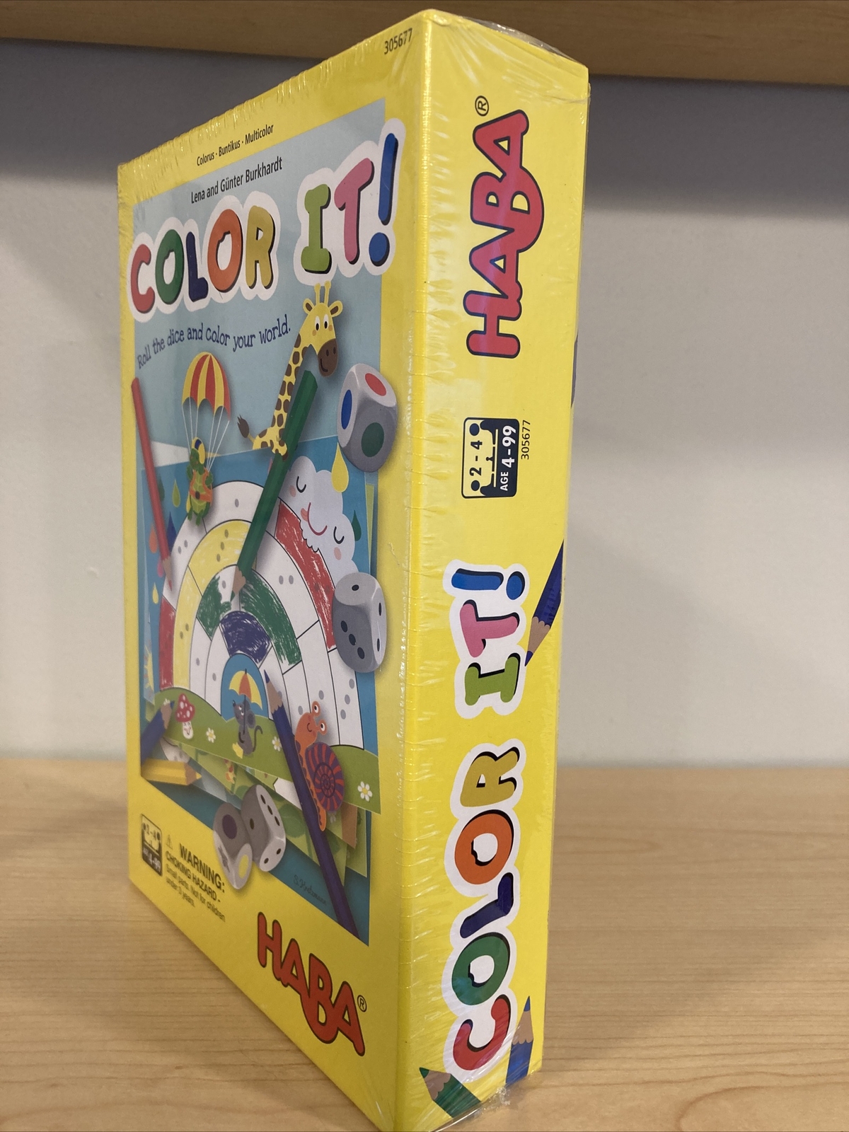HABA Color It! Kids Board Game Roll & Write Coloring Sheets New Sealed