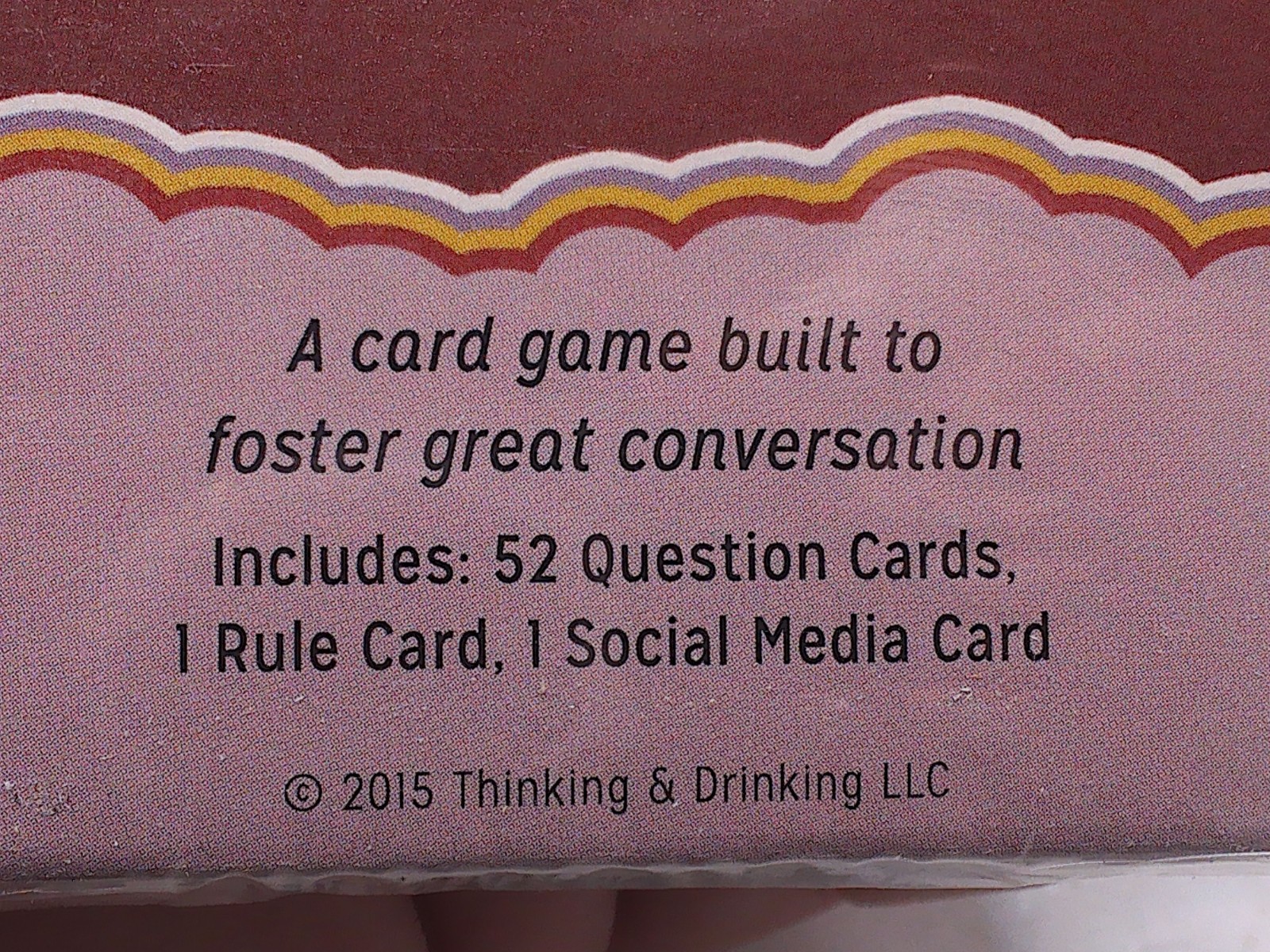 “T & D” – Thinking & Drinking Game of Self -Discovery or Self-Destriction, 2017